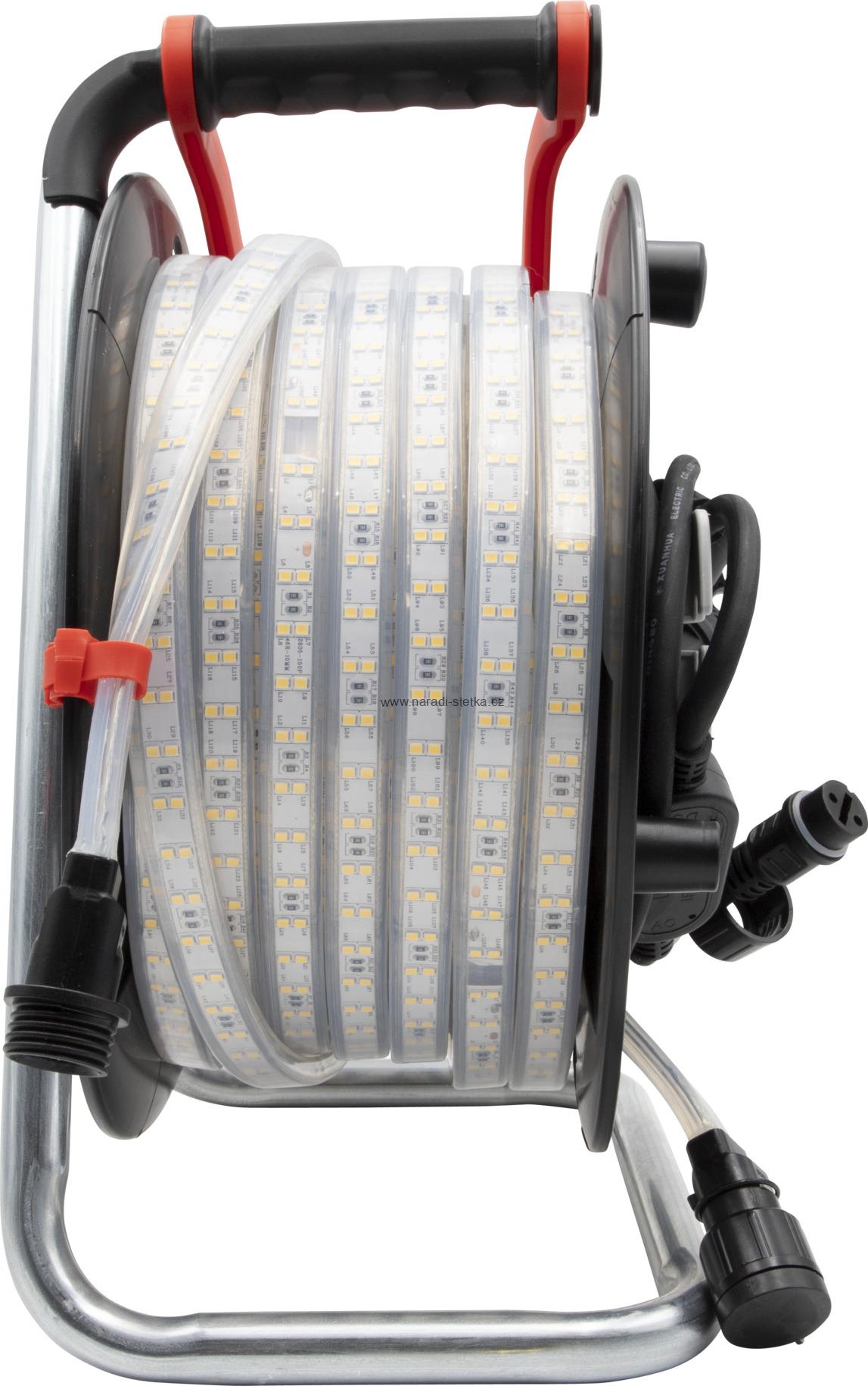 Brennenstuhl LED světelná hadice BS2540SI S na úložném bubnu, 25m, 4000K, jednostranná, 2m H07RN-F 2G1.5 typ C (IP44)