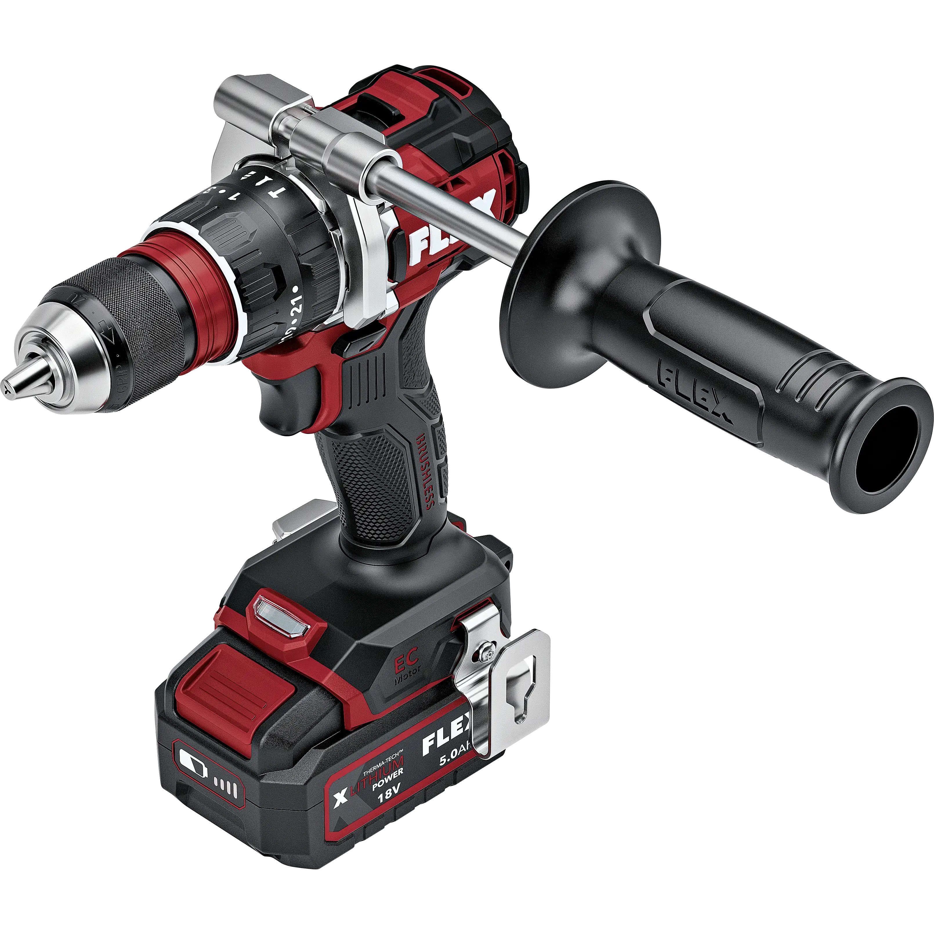 FLEX PD 2G 18-EC MD DC C, bezuhlíkový příklepový aku šroubovák s odpojitelným sklíčidlem 18 V, 115 Nm