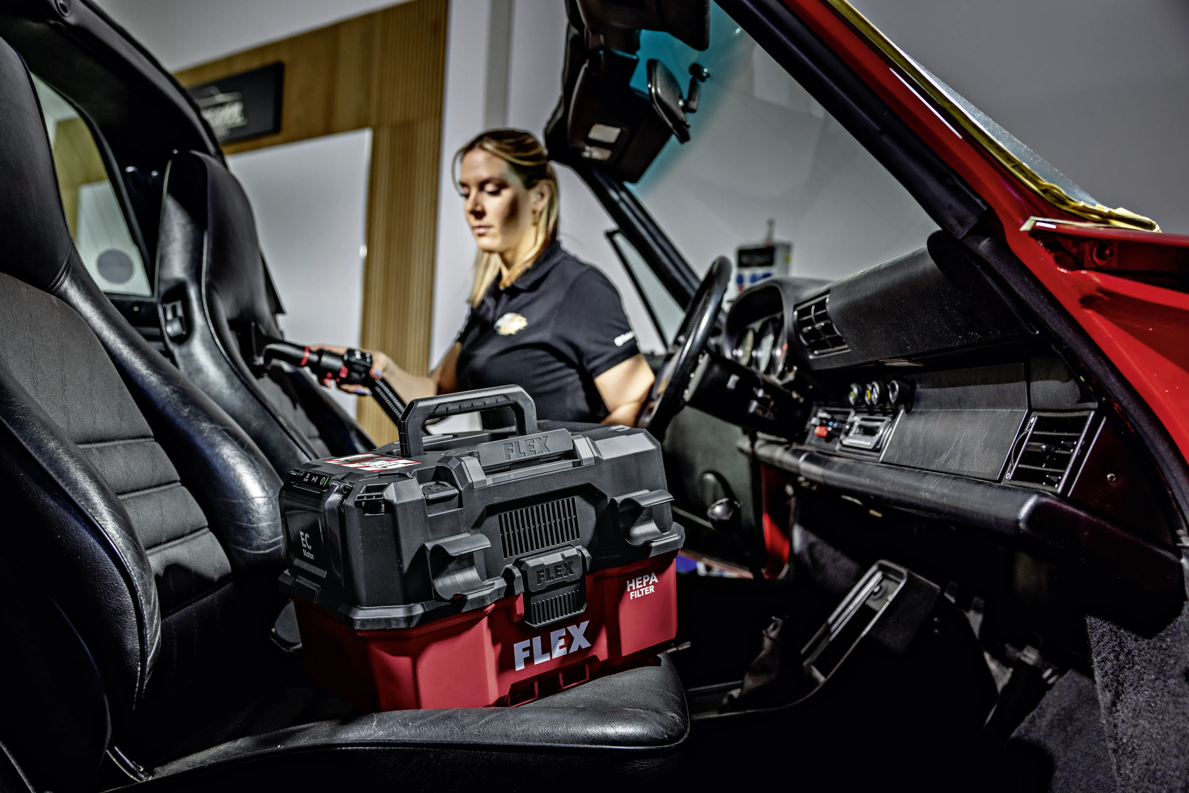 FLEX VC 9 L MC 18 RC Kompaktní aku vysavače s manuálním čištěním filtru, 9 l, třída L, STACK PACK
