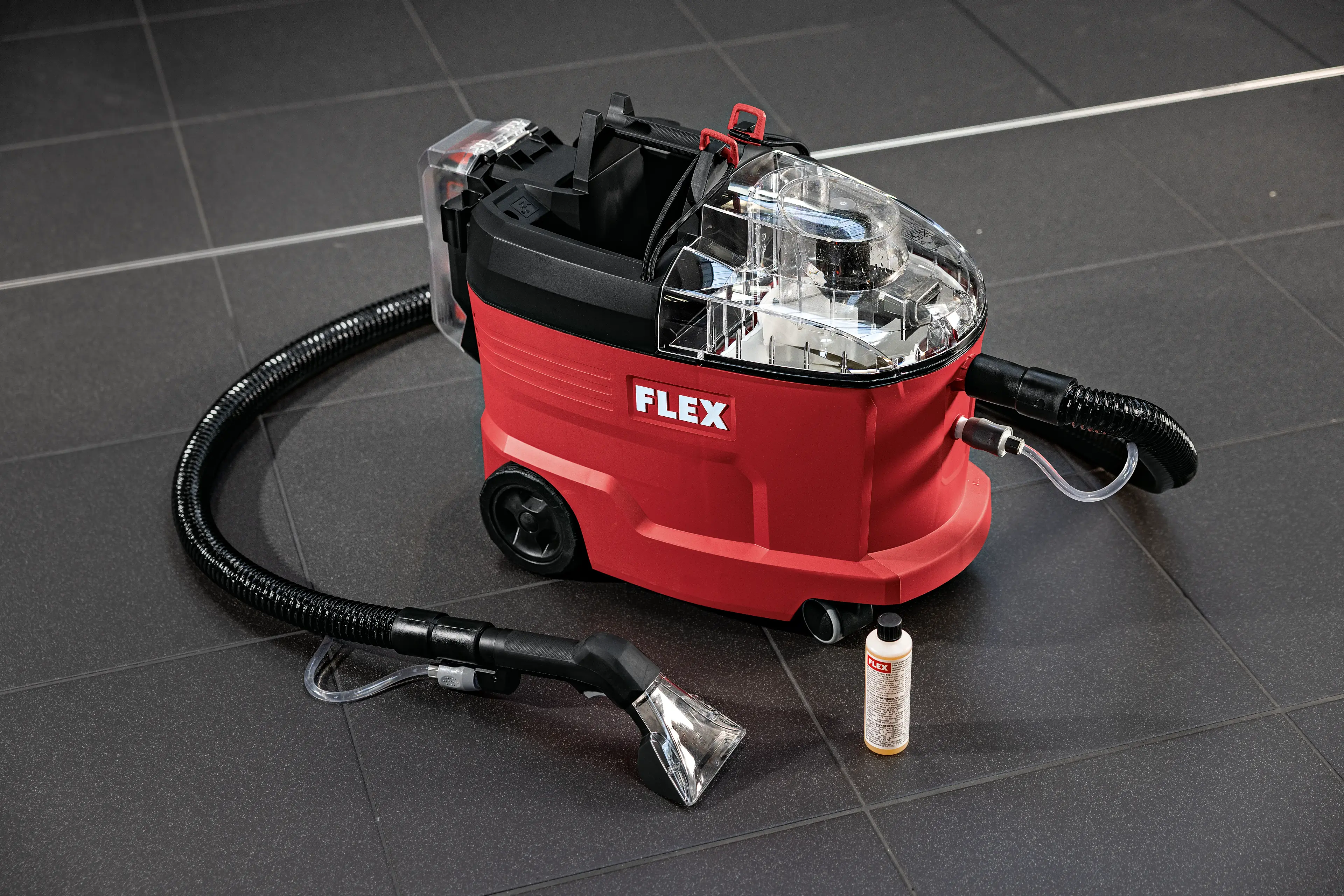 FLEX VC-SE 9 2x18 Aku tepovač a extrakční čistič 2× 18 V