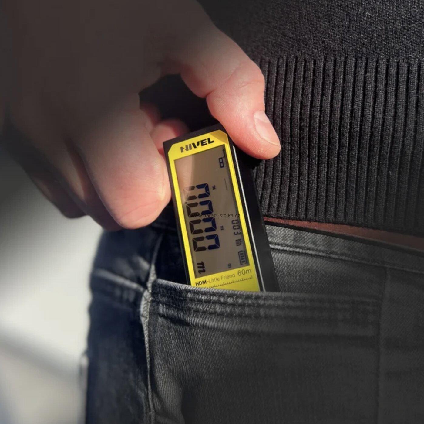 Nivel System HDM-Little Friend – kapesní laserový dálkoměr 60 m s USB-C nabíjením
