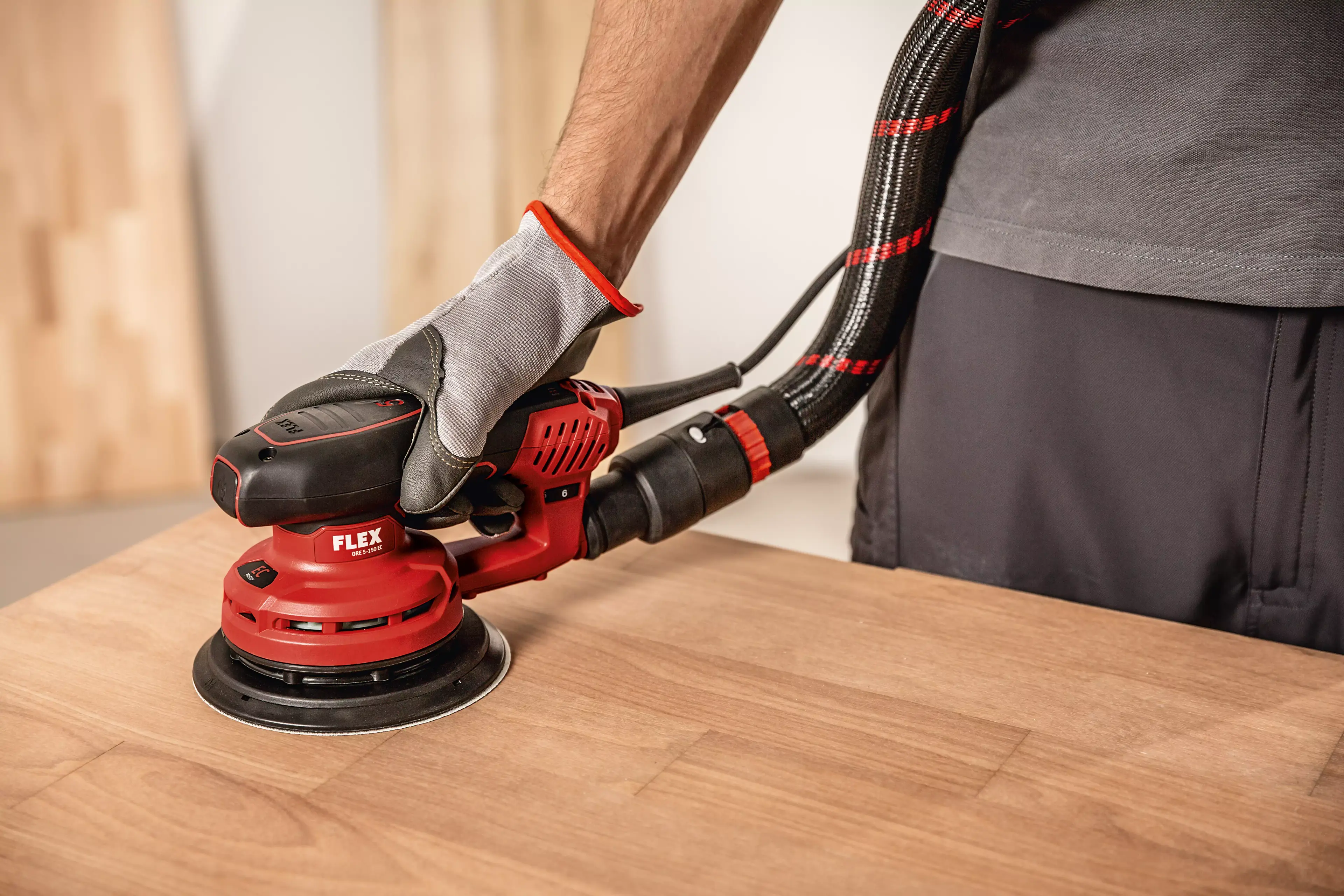 FLEX ORE 3-150 EC Výkonná excentrická bruska s regulací otáček 150 mm
