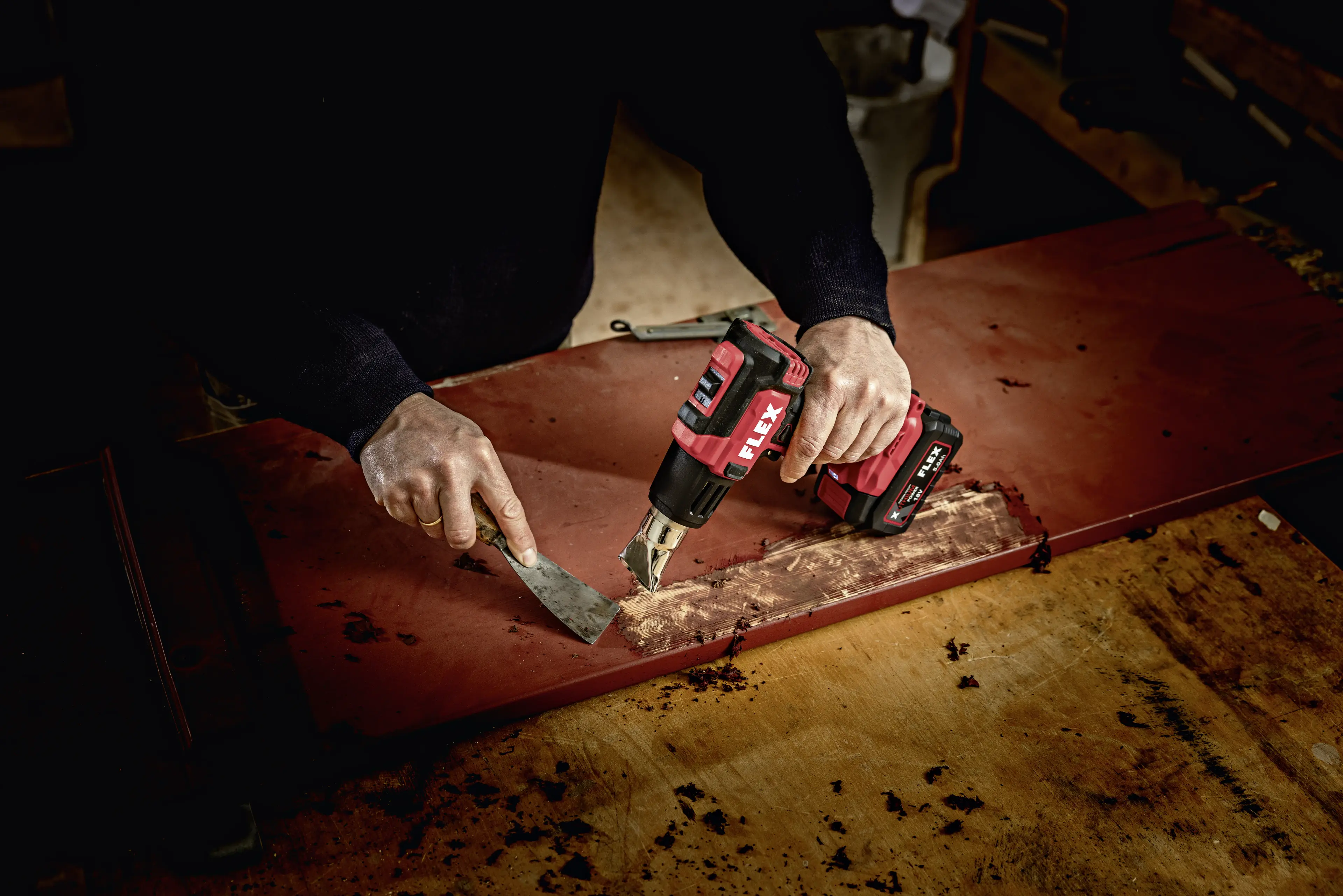 FLEX HG 530 18, Akumulátorová horkovzdušná pistole 18 V