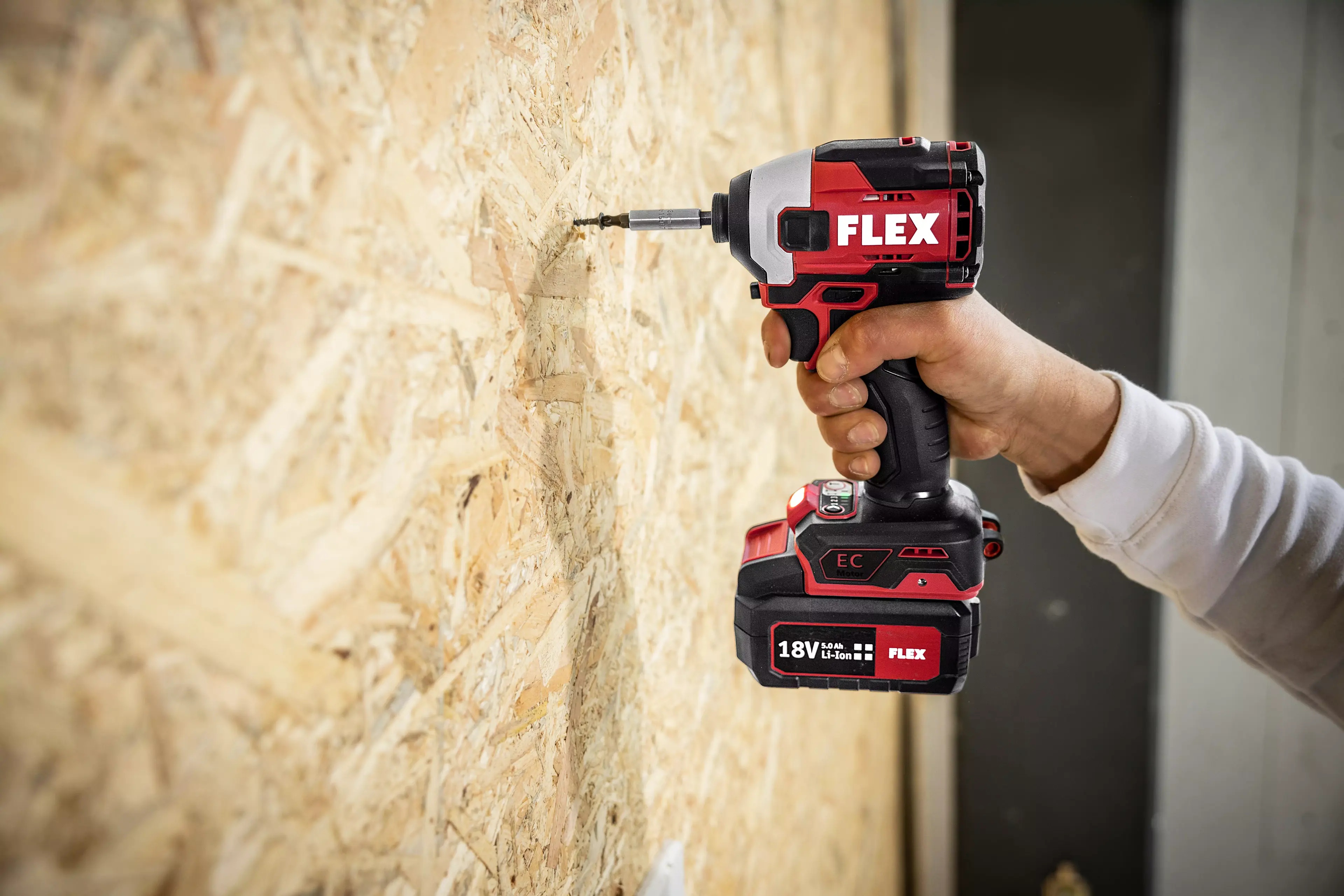 FLEX ID 1/4" 18.0-EC HD C, Aku rázový utahovák 18,0 V s funkcí vyhození bitu