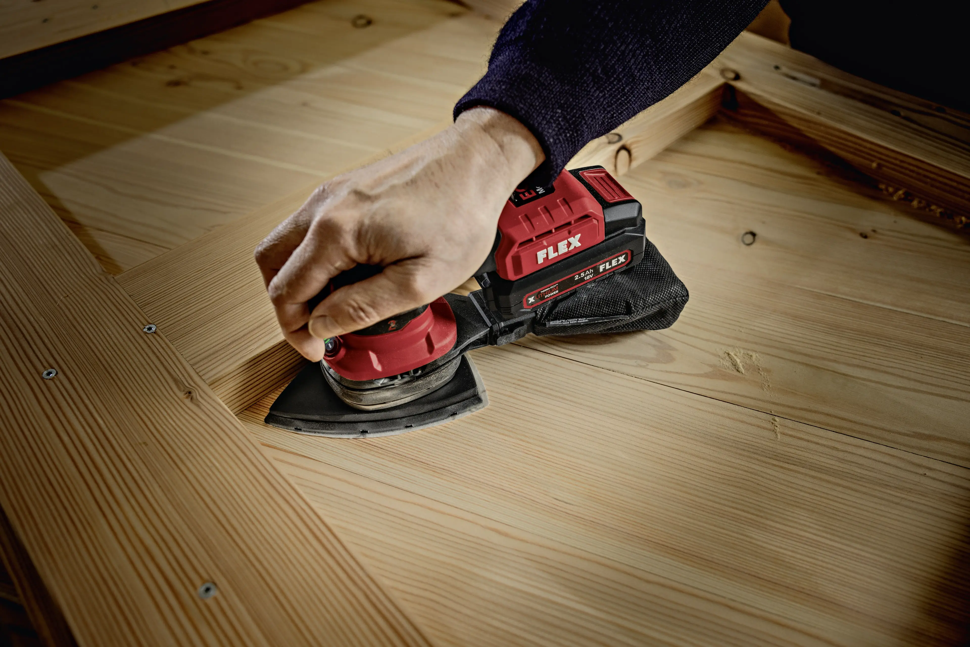 FLEX ODE 2-100 18-EC/2.5 Set, Aku delta bruska s regulací otáček bezuhlíková 18 V