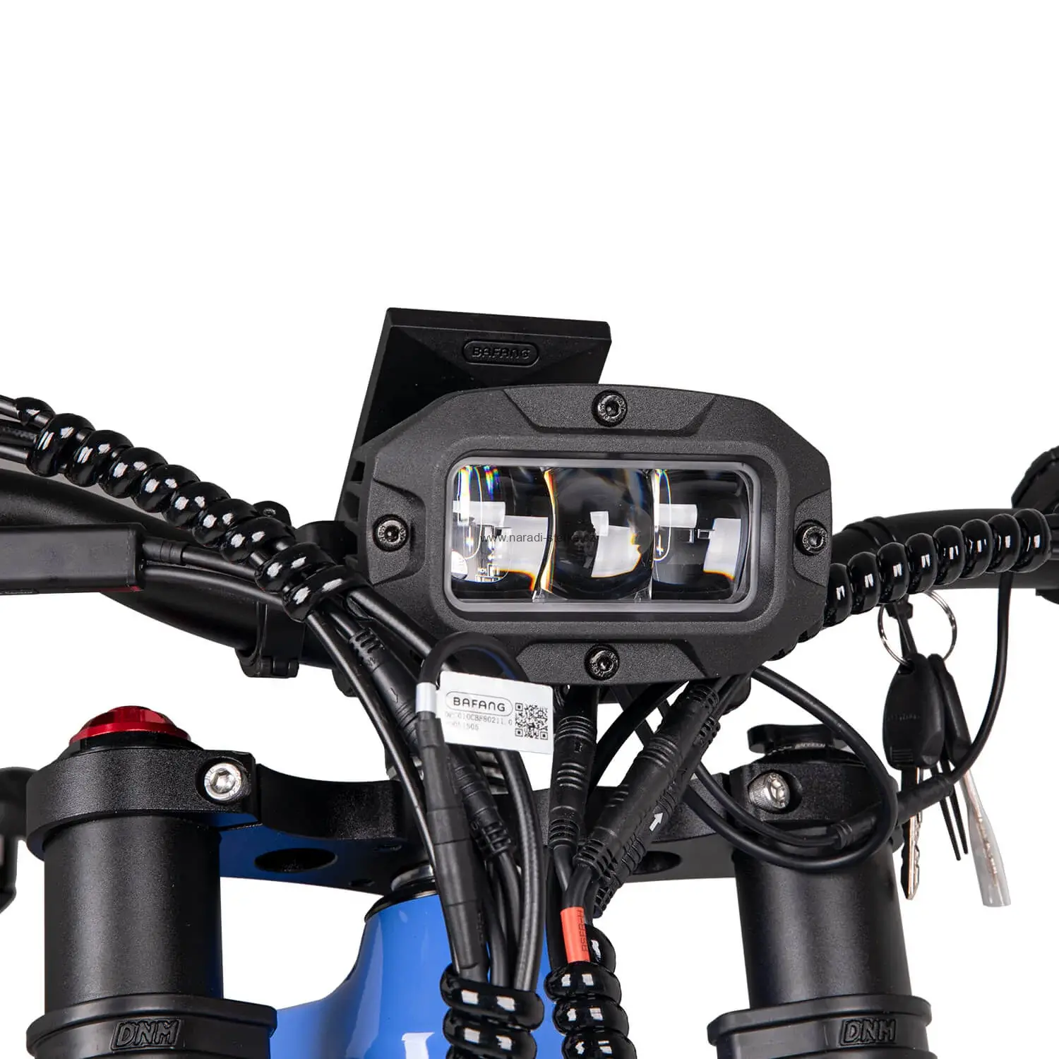 Cyrusher Trident celoodpružené horské elektrokolo Fatbike se středním pohonem černé