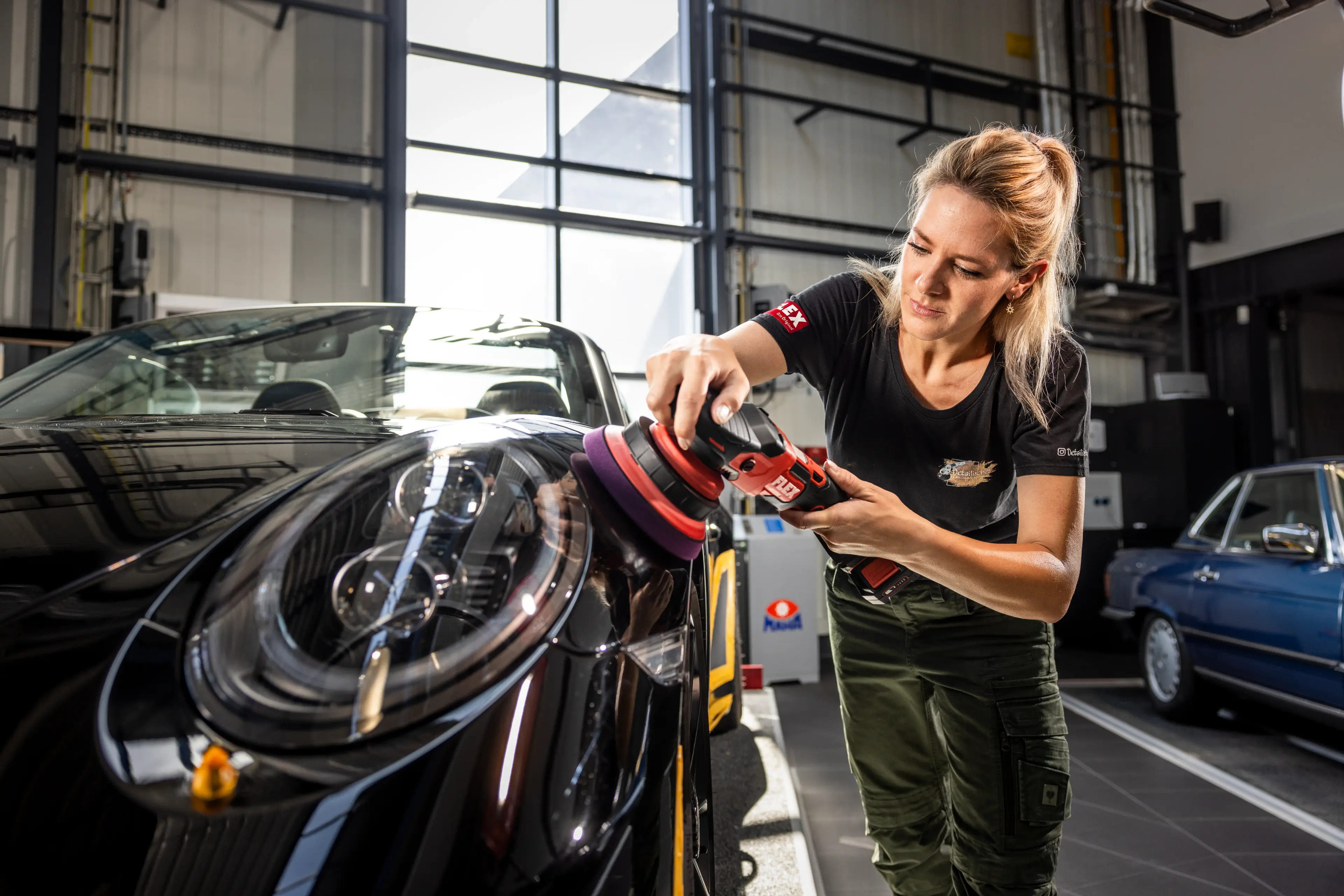 FLEX XCE 8 150 18-EC Set, Akumulátorová excentrická leštička s permanentní rotací 18 V