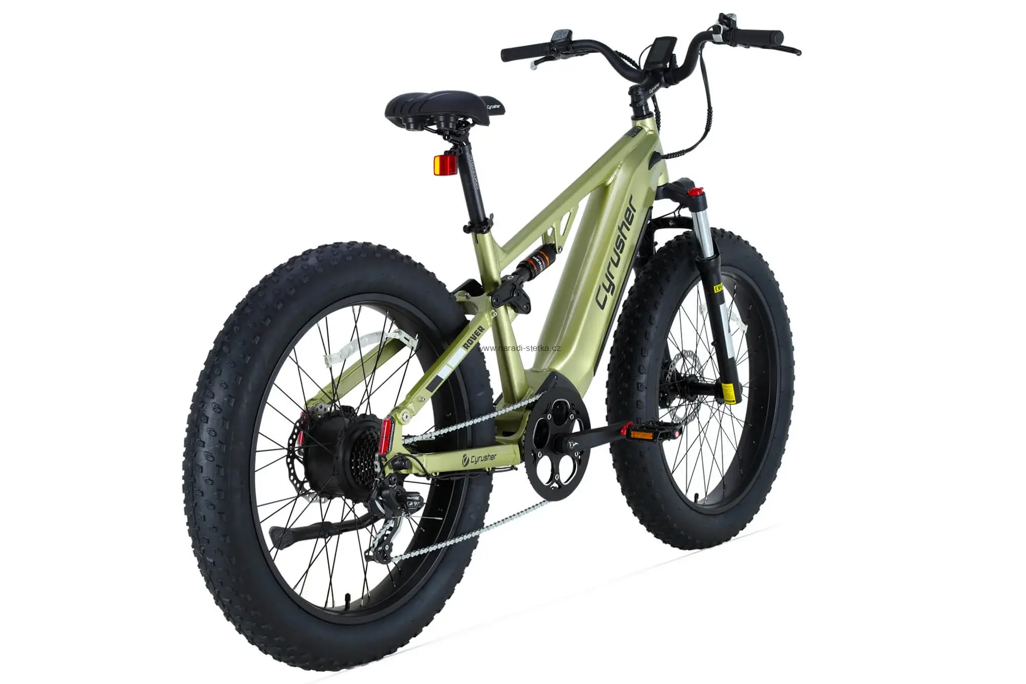 Cyrusher Rover celoodpružené elektrokolo Fatbike zelené
