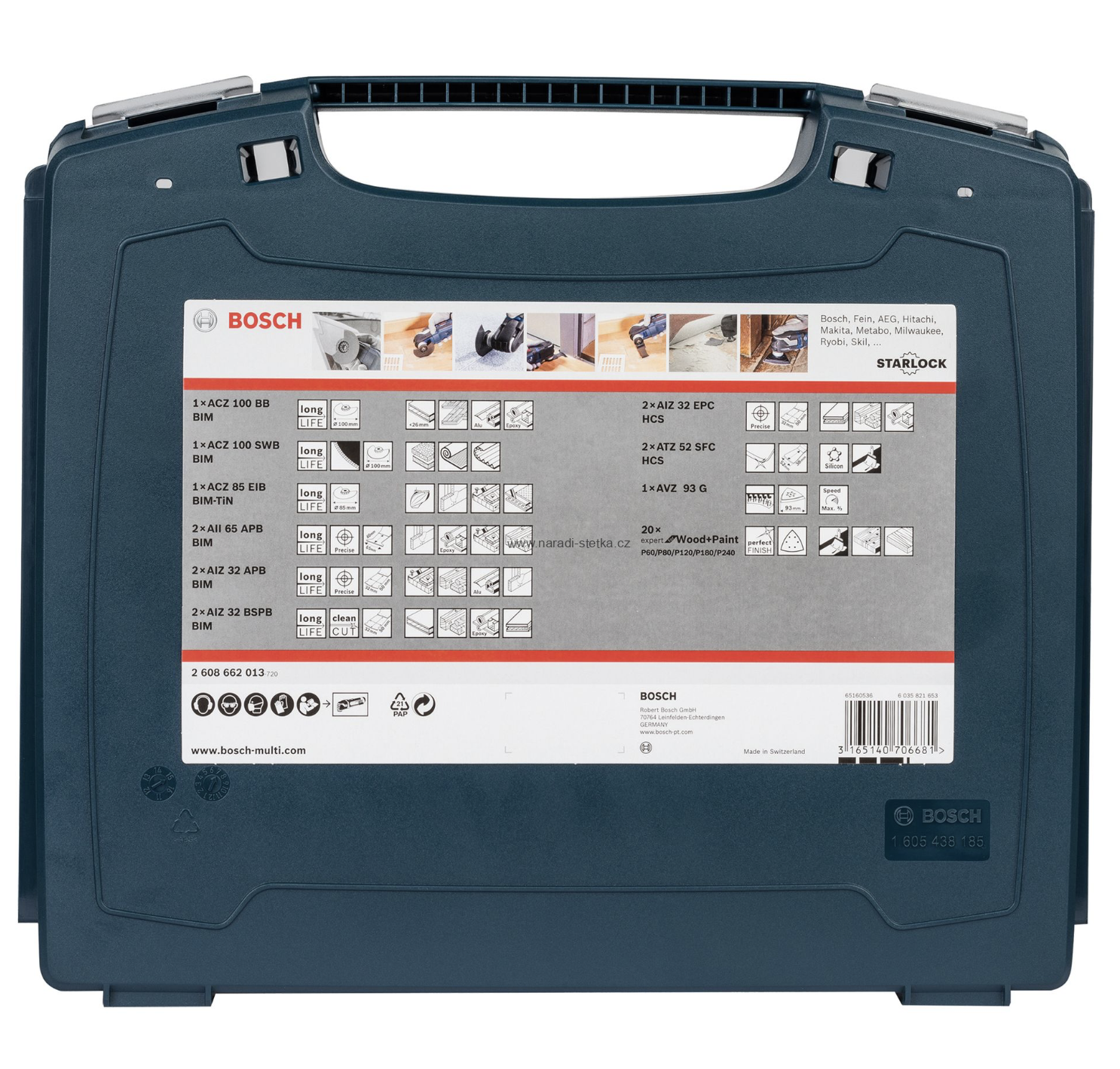 Bosch STARLOCK Pro-Set 36dílný – Sada příslušenství pro multifinkční nářadí