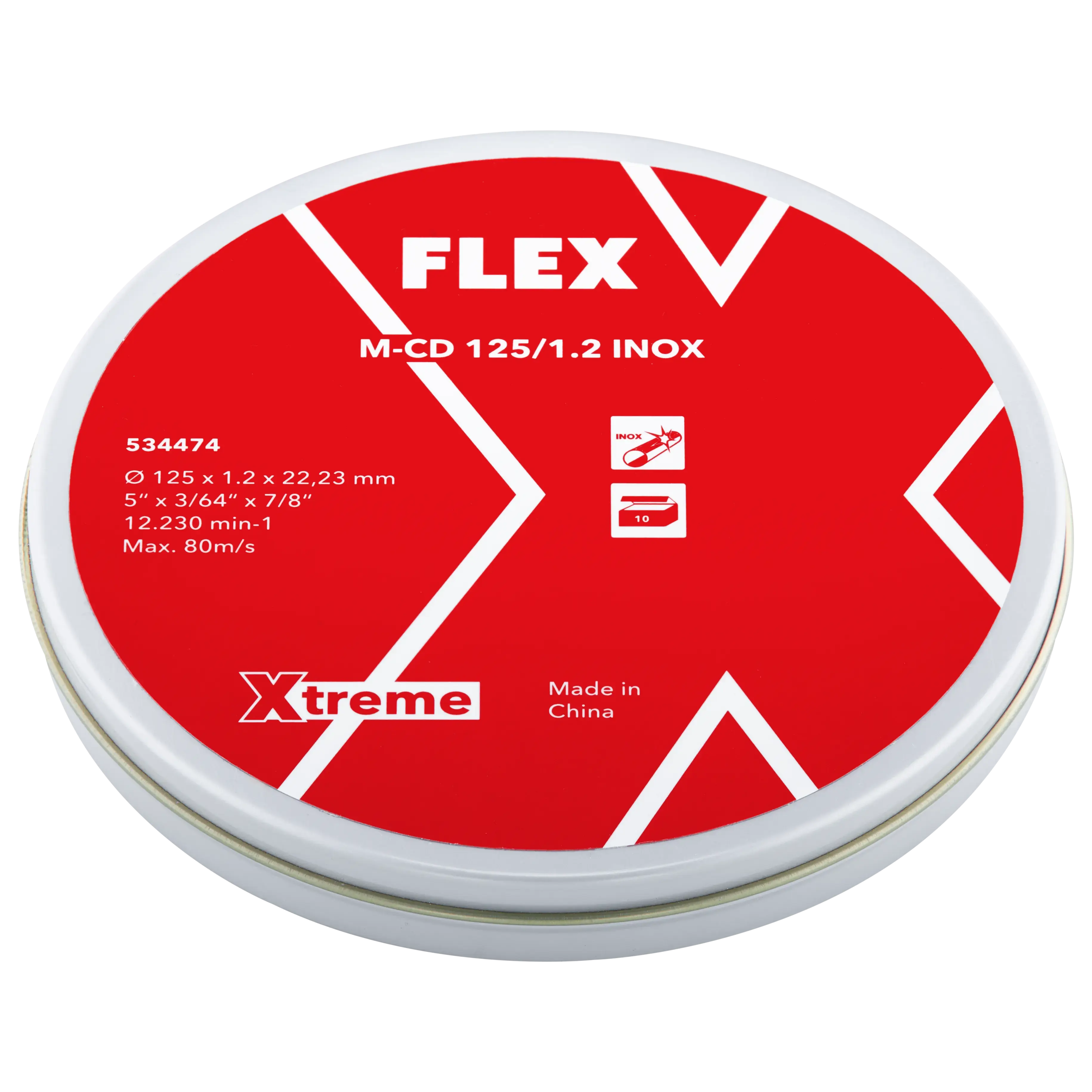 FLEX M-CD 125/1.2 INOX VE10 – Řezný kotouč na ocel Xtreme