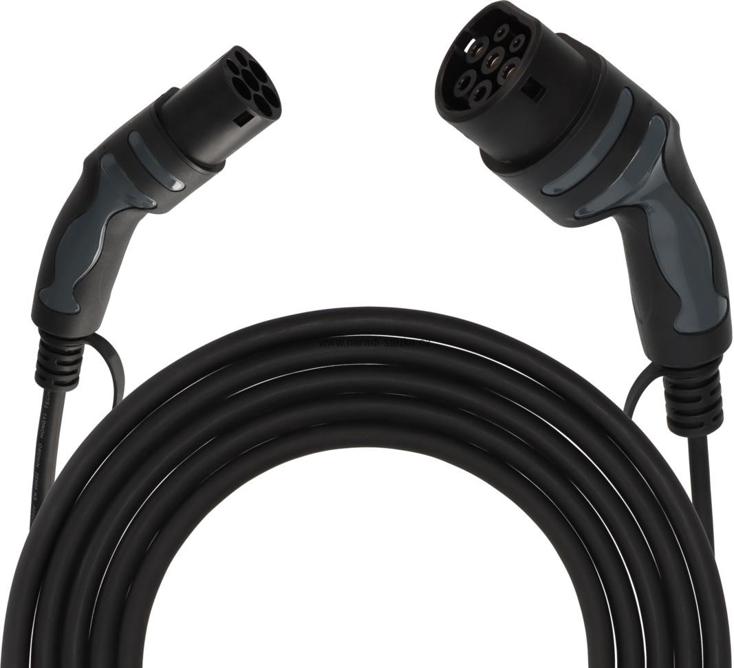 Brennenstuhl nabíjecí kabel EV typ 2, 11kW (nabíjecí kabel e-mobilita typ 2, 5m, IP55, 3fázový, nabíjecí kabel režim 3 s brašnou pro elektrická a hybridní vozidla)