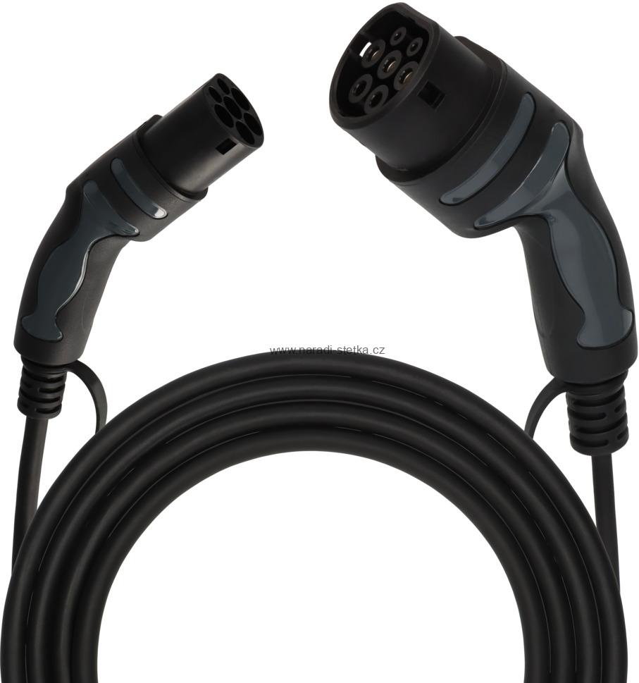 Brennenstuhl nabíjecí kabel EV typ 2, 22kW (nabíjecí kabel e-mobilita typ 2, 7m, IP55, 3fázový, nabíjecí kabel režim 3 s brašnou pro elektrická a hybridní vozidla)