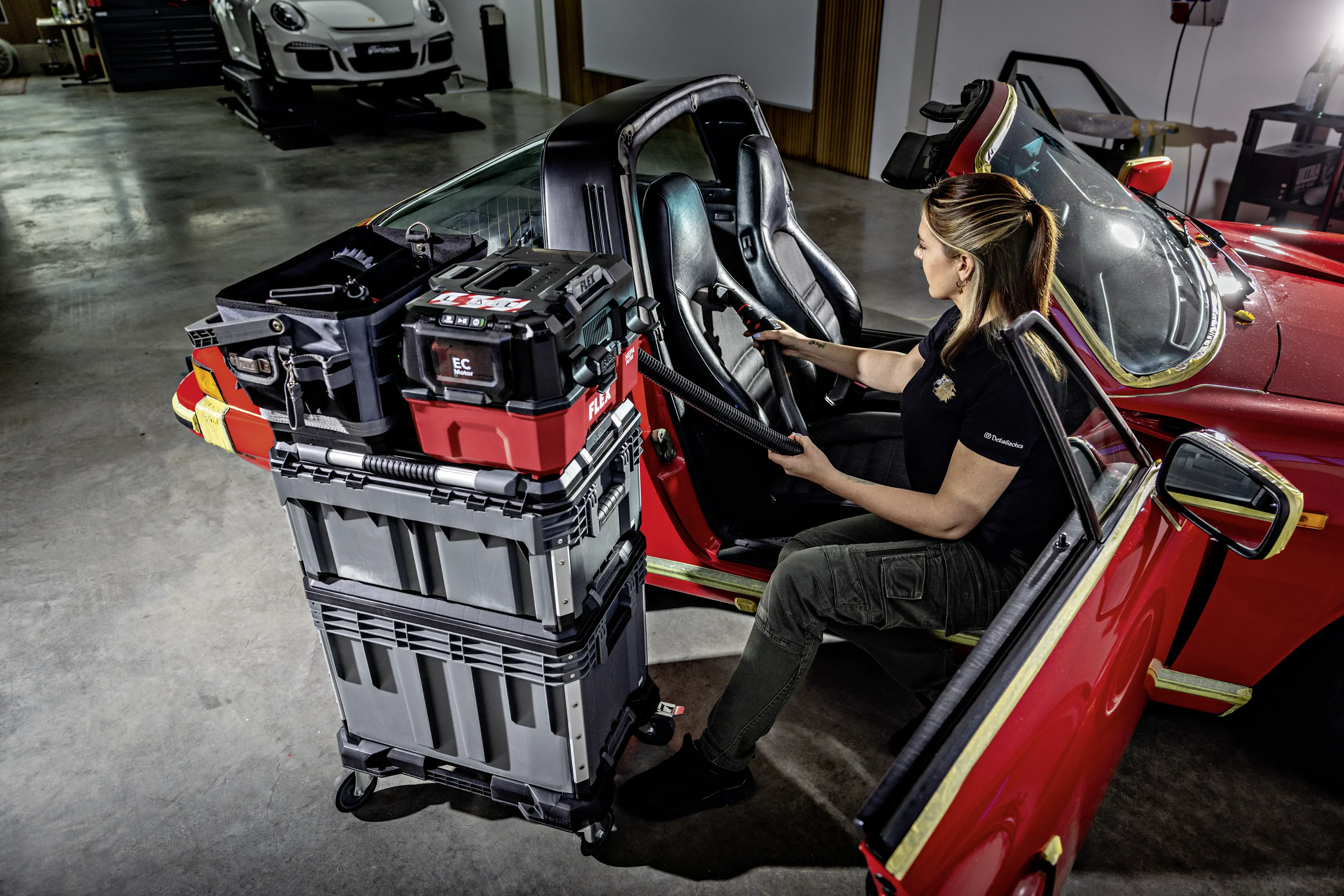 FLEX VC 9 L MC 18 RC Kompaktní aku vysavače s manuálním čištěním filtru, 9 l, třída L, STACK PACK