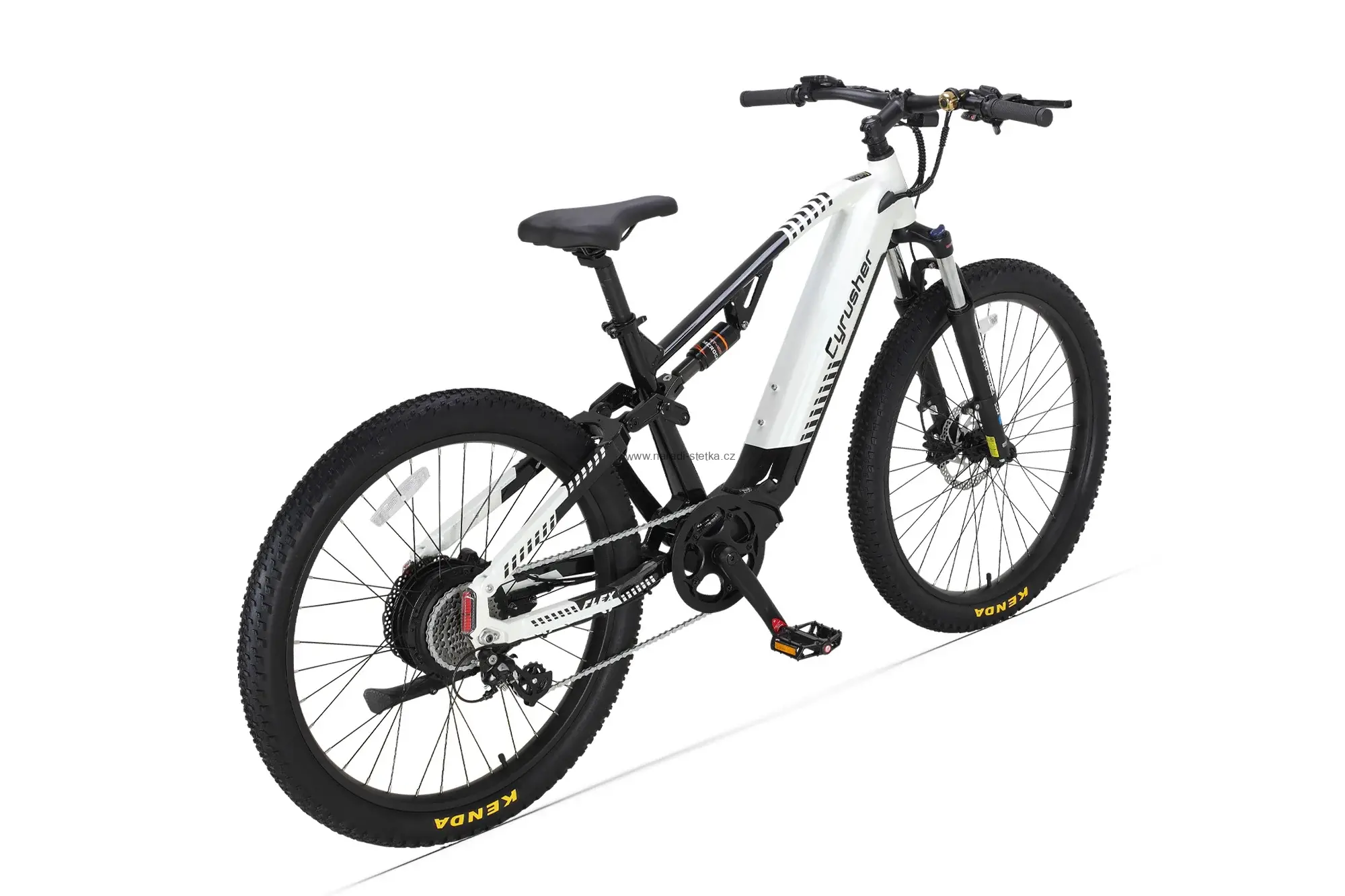 Cyrusher Flex celoodpružené horské elektrokolo bílé