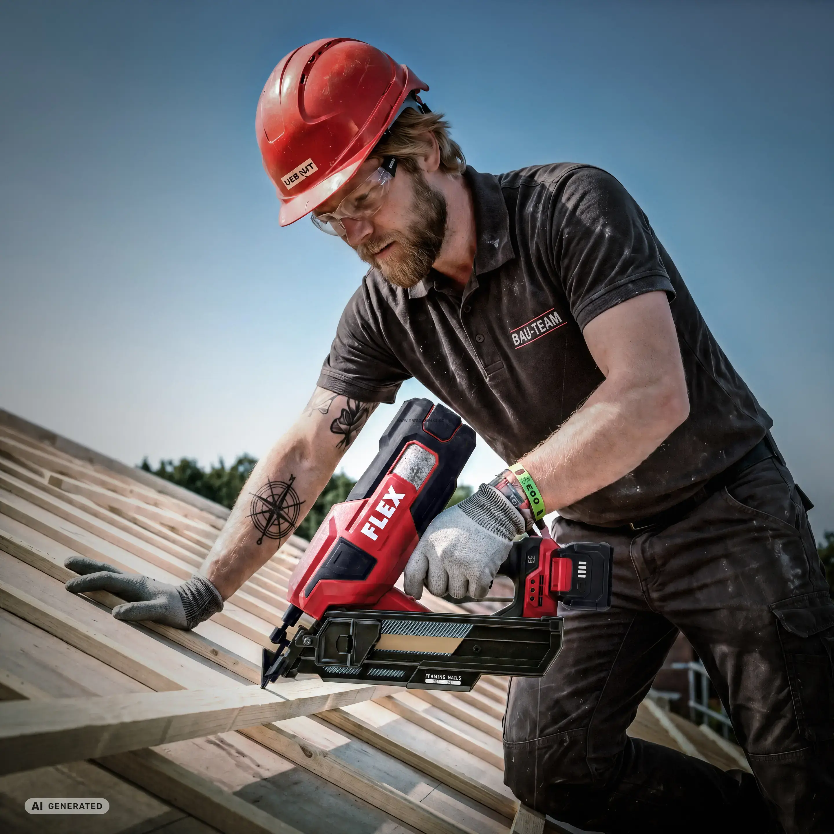FLEX NF 50-90 18-EC – aku hřebíkovačka 18 V pro hřebíky 50–90 mm v kufru L-BOXX