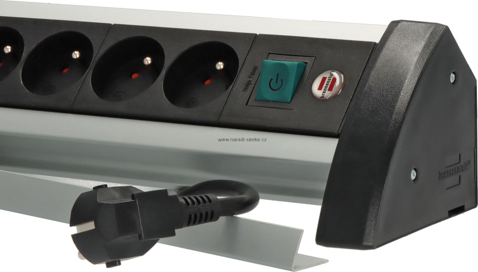 Brennenstuhl zásuvková lišta Premium-Alu-Line Office