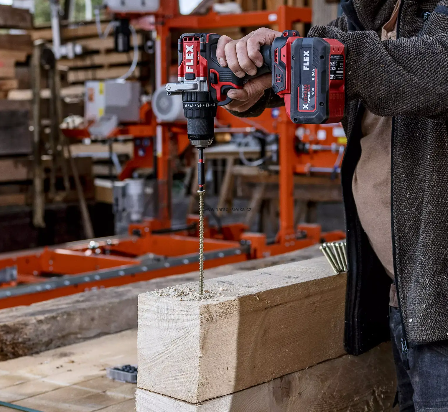 FLEX PD 2G 18.0-EC-HD/5.0 Set, aku-vrtačka 158Nm s příklepem a funkcí turbo 18,0 V