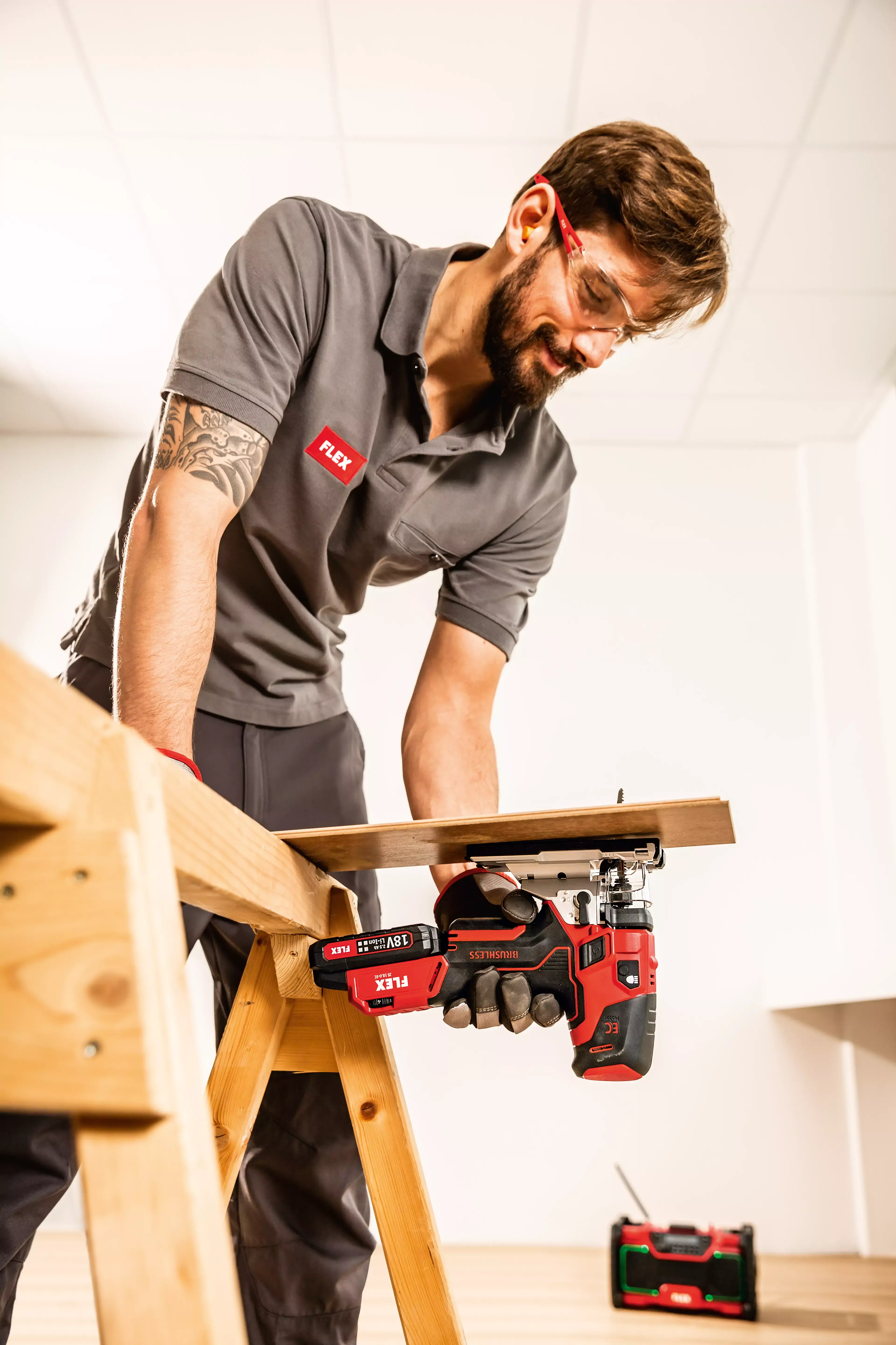 FLEX JS 18.0-EC, Aku přímočará pila hříbek 18.0 V