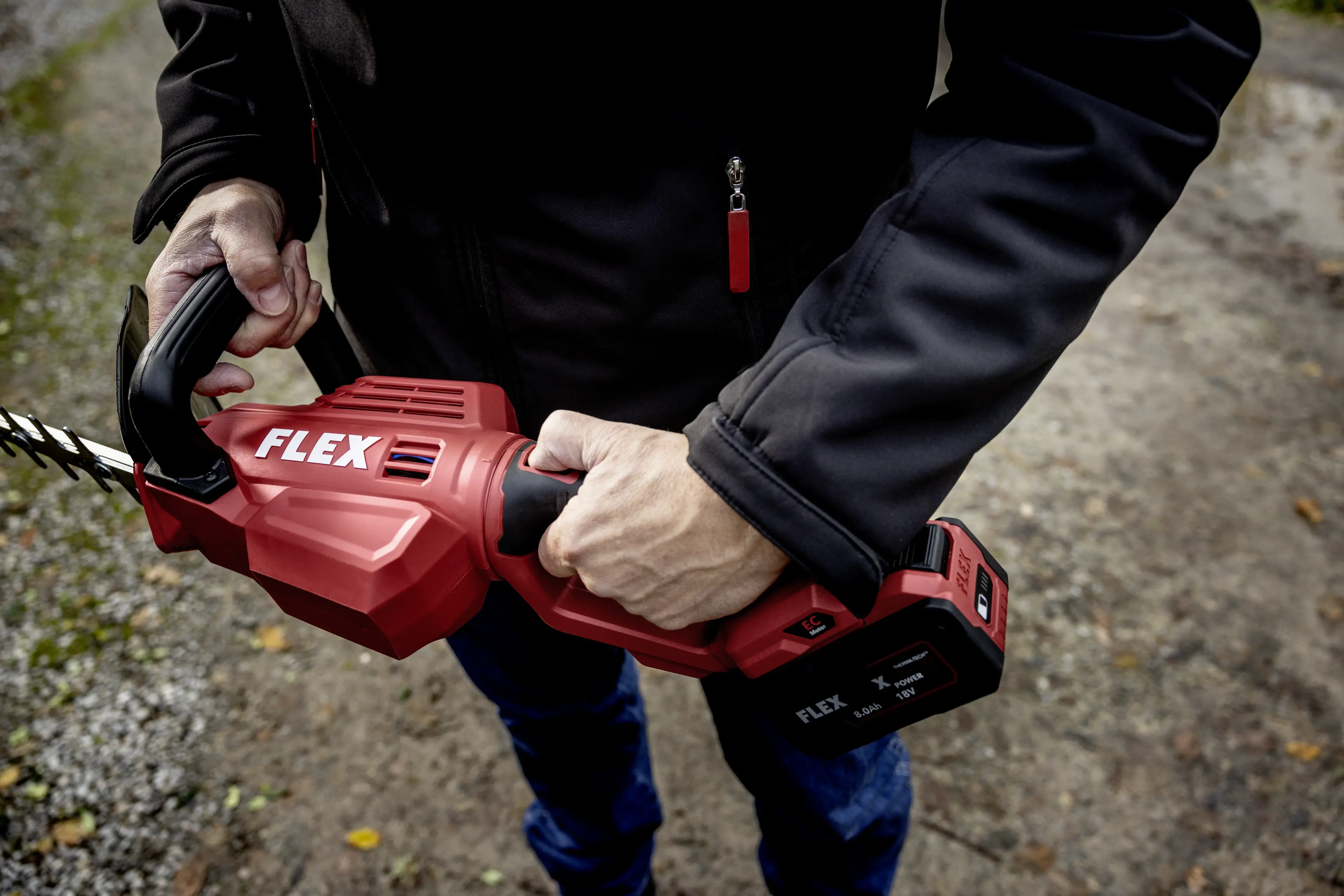 FLEX GHT 55 18-EC Aku nůžky na živý plot 18 V