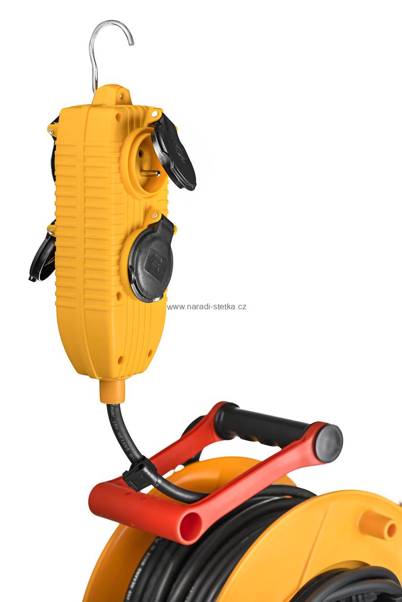 Brennenstuhl průmyslový kabelový buben 40m se 4 zásuvkami s krytkou IP44