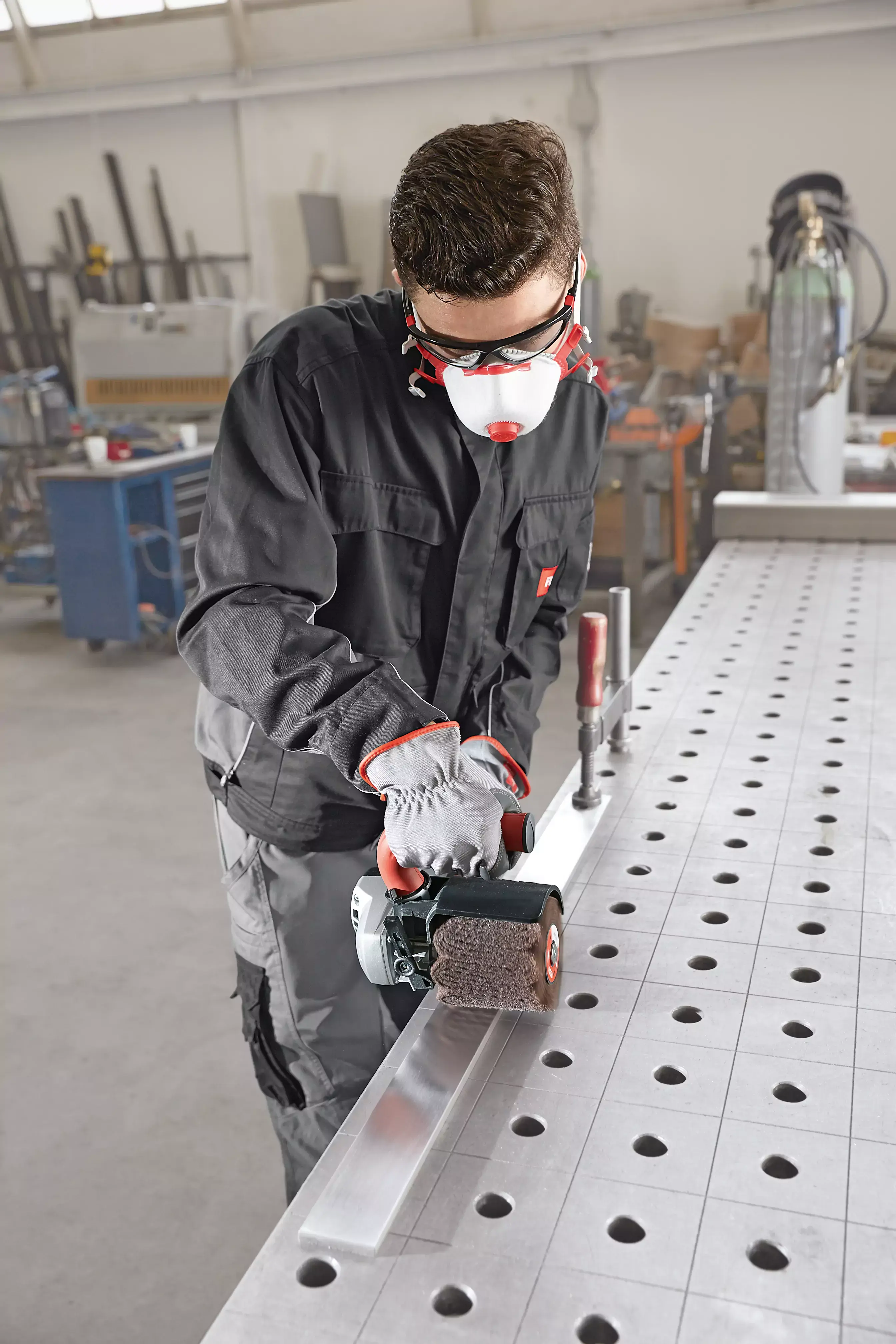 FLEX BSE 14-3 INOX Set, Satinýrka a bruska na pásové broušení trubek