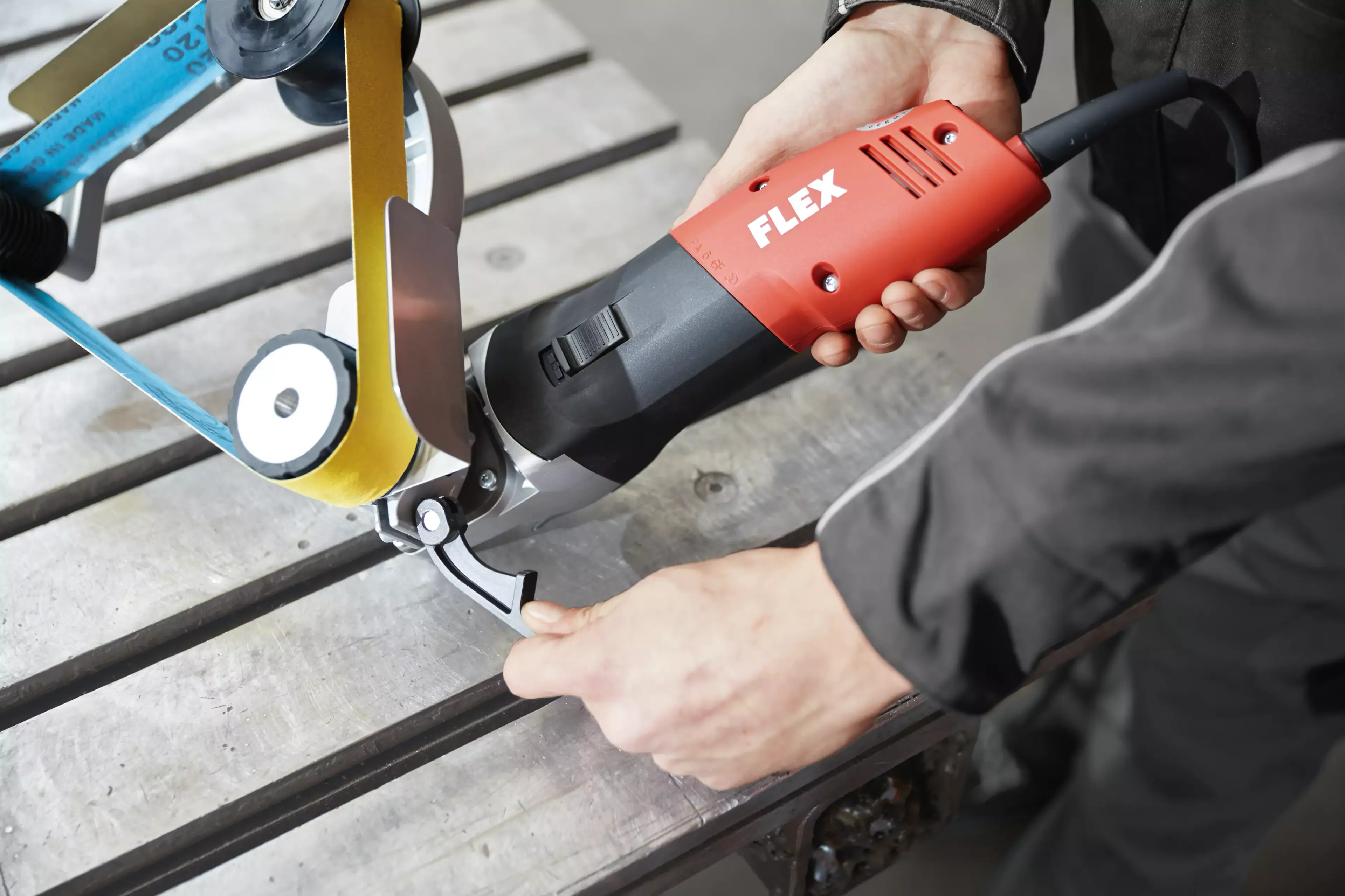 FLEX BRE 14-3 125 Set, Bruska na pásové broušení trubek TRINOXFLEX v sadě