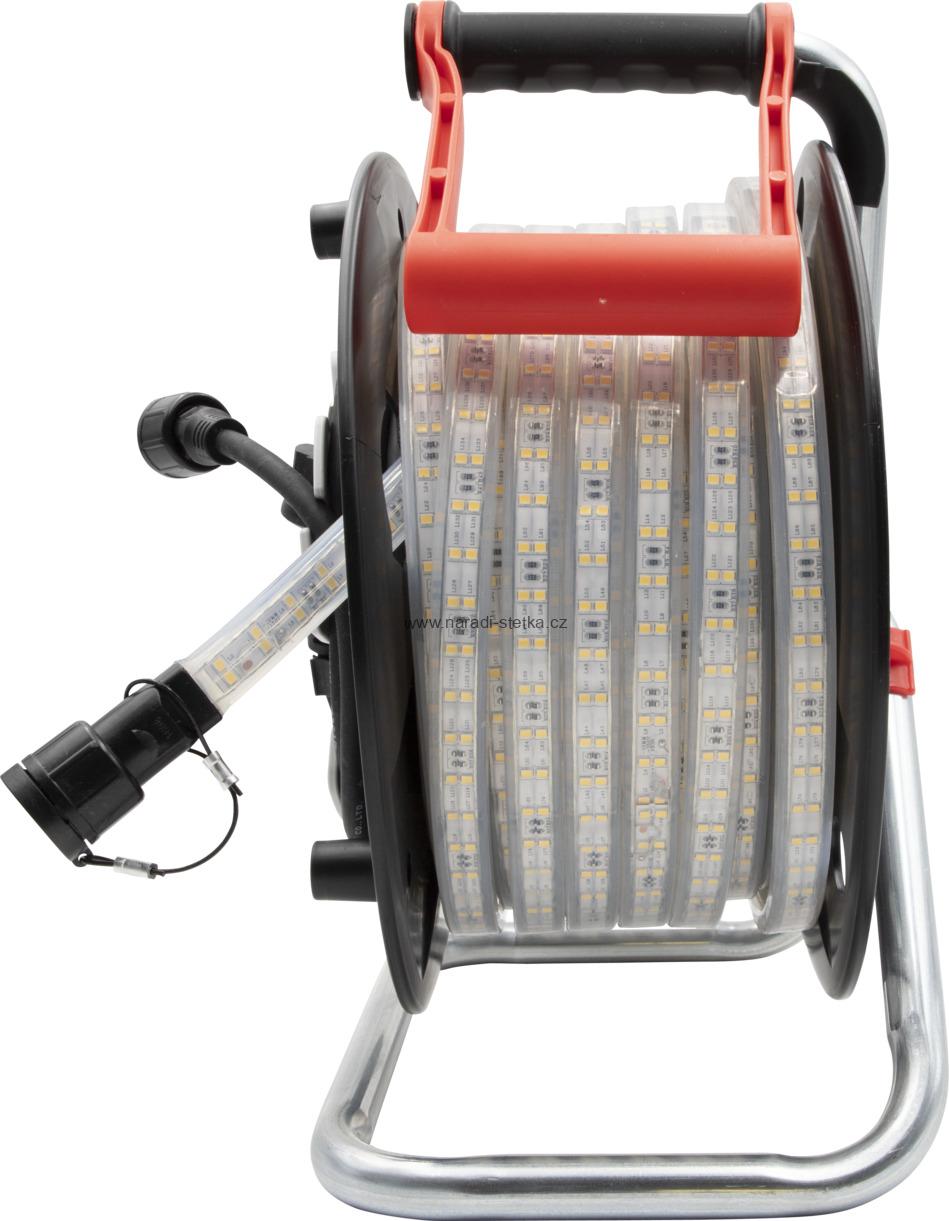 Brennenstuhl LED světelná hadice BS2540SI D na úložném bubnu, 25m, 4000K, oboustranná, 2m H07RN-F 2G1.5 typ C (IP44)