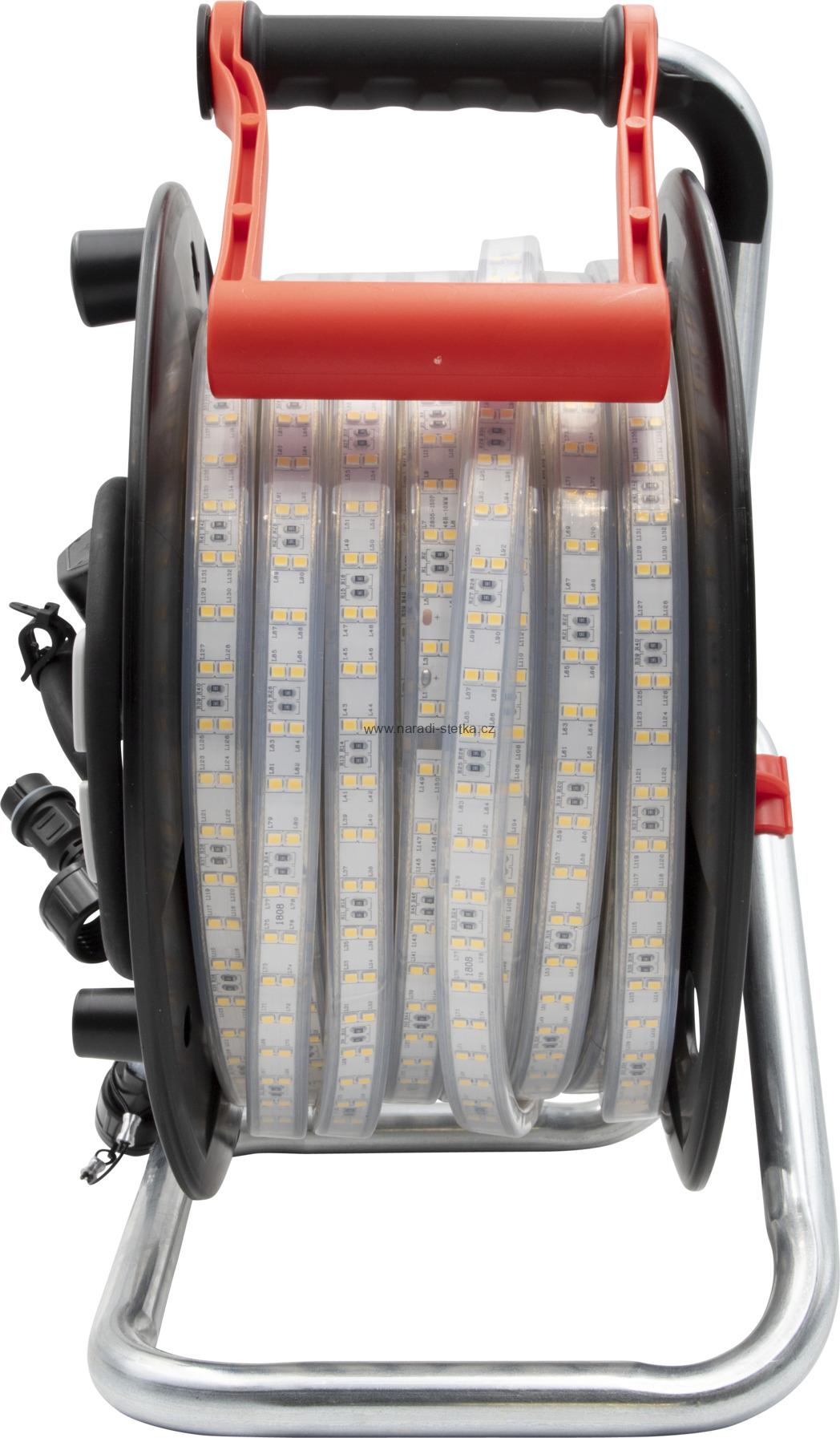 Brennenstuhl LED světelná hadice BS2540SI S na úložném bubnu, 25m, 4000K, jednostranná, 2m H07RN-F 2G1.5 typ C (IP44)