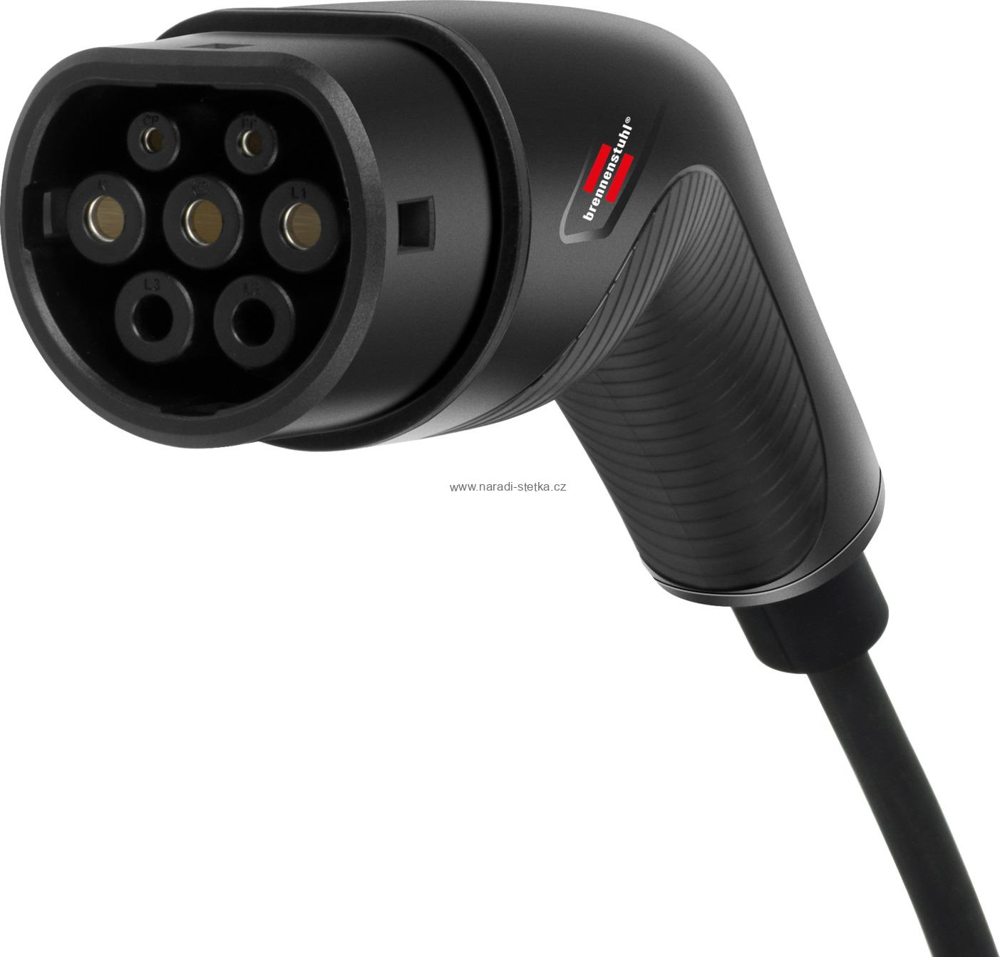 Brennenstuhl Přenosná nabíječka EV typ 2 - CEE 11kW (mobilní wallbox s 8m a přepravní taškou, 16A, IP44, displej s informacemi o nabíjení, nabíjecí kabel s režimem 2 pro elektrická a hybridní vozidla BEV/PHEV)