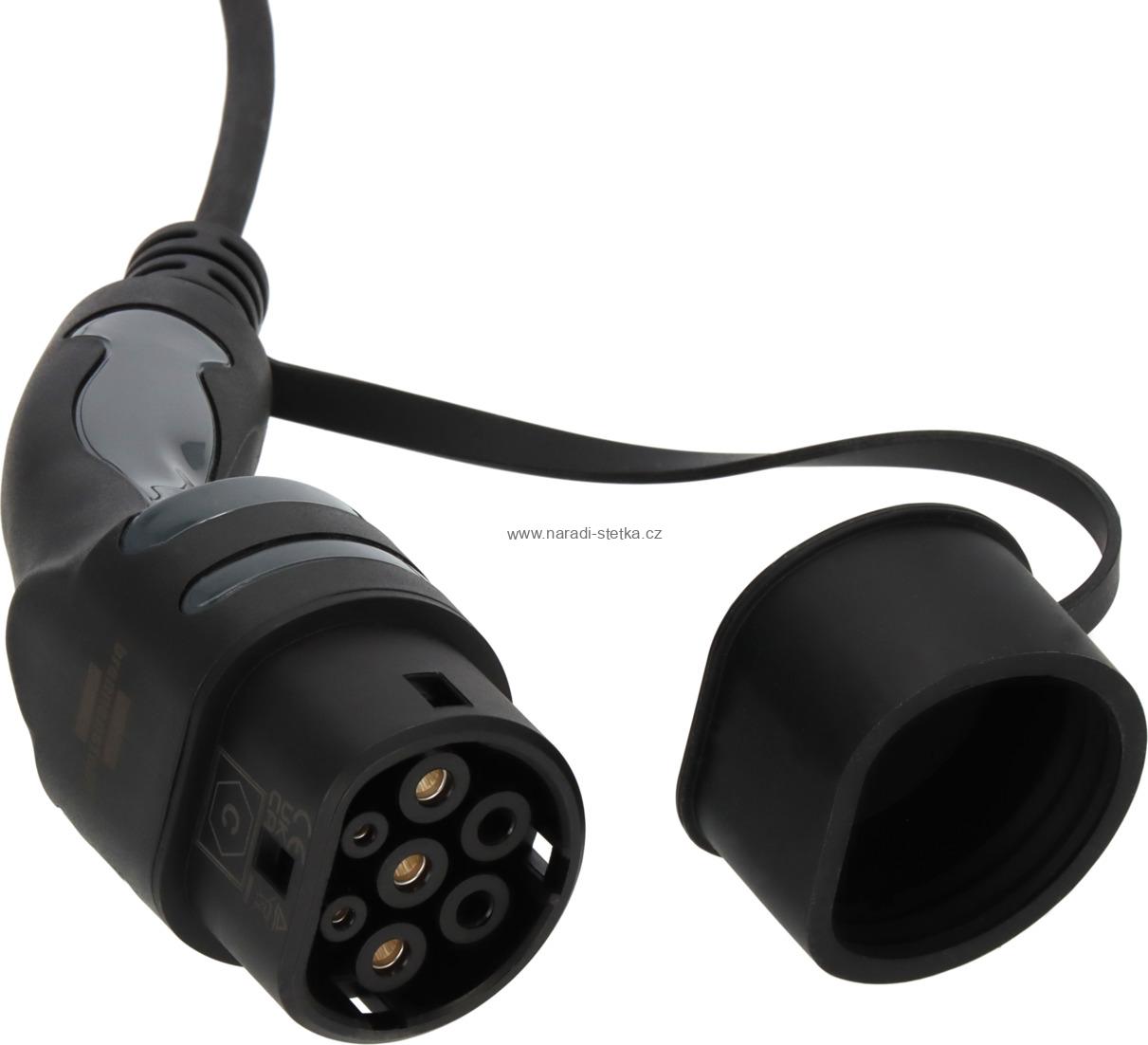 Brennenstuhl přenosná nabíječka EV typ 2 - ochranný kontakt 8m (mobilní nabíjecí stanice 10A, 2,3kW, IP44, jednofázová, displej s informacemi o nabíjení, pro elektrická a hybridní vozidla BEV/PHEV, včetně přepravní tašky)