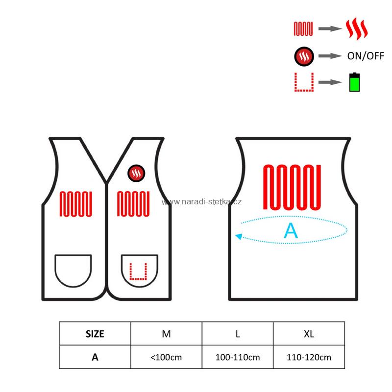 Glovii vyhřívaná fleecová vesta 