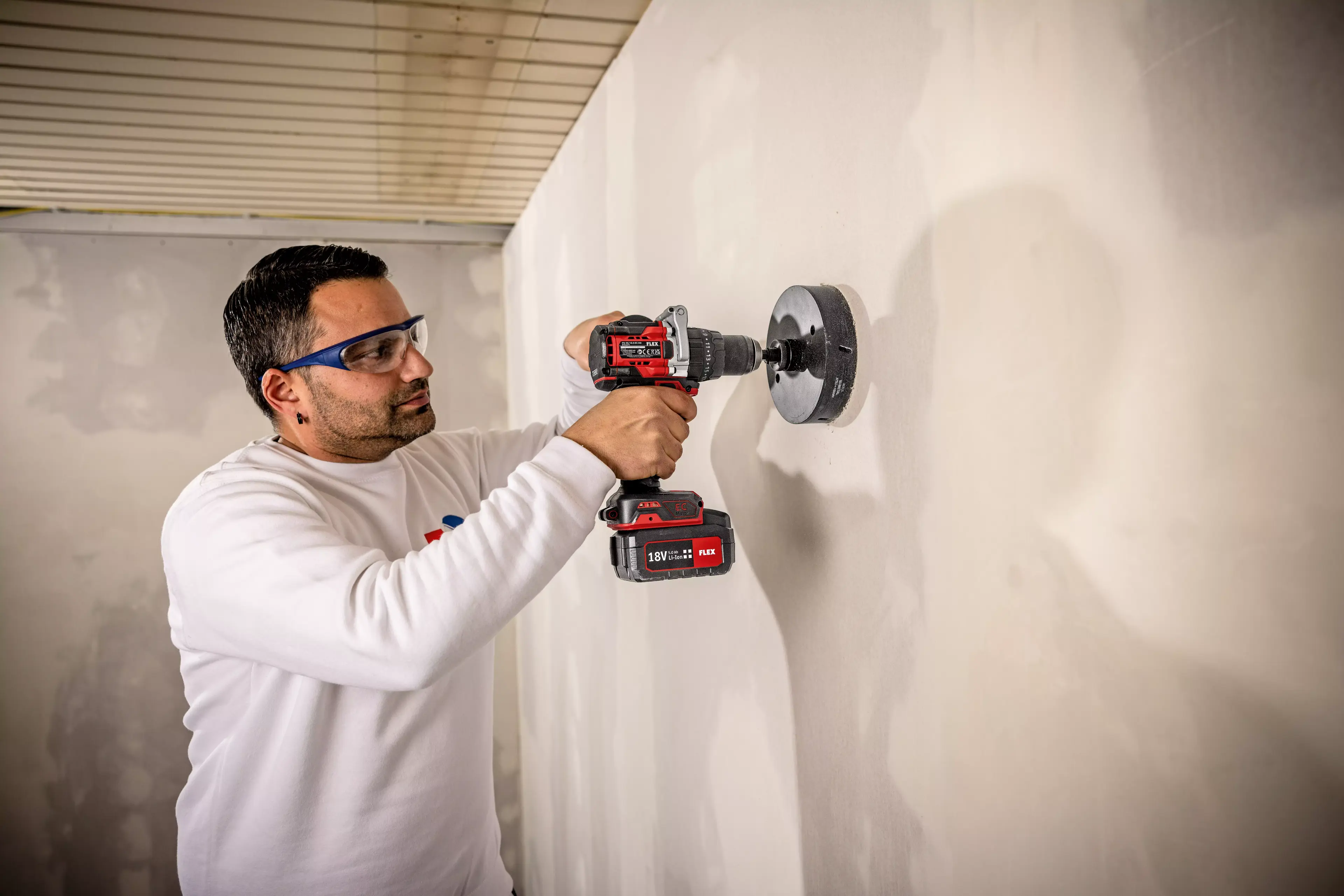 FLEX PD 2G 18.0-EC-HD/5.0 Set, aku-vrtačka 158Nm s příklepem a funkcí turbo 18,0 V