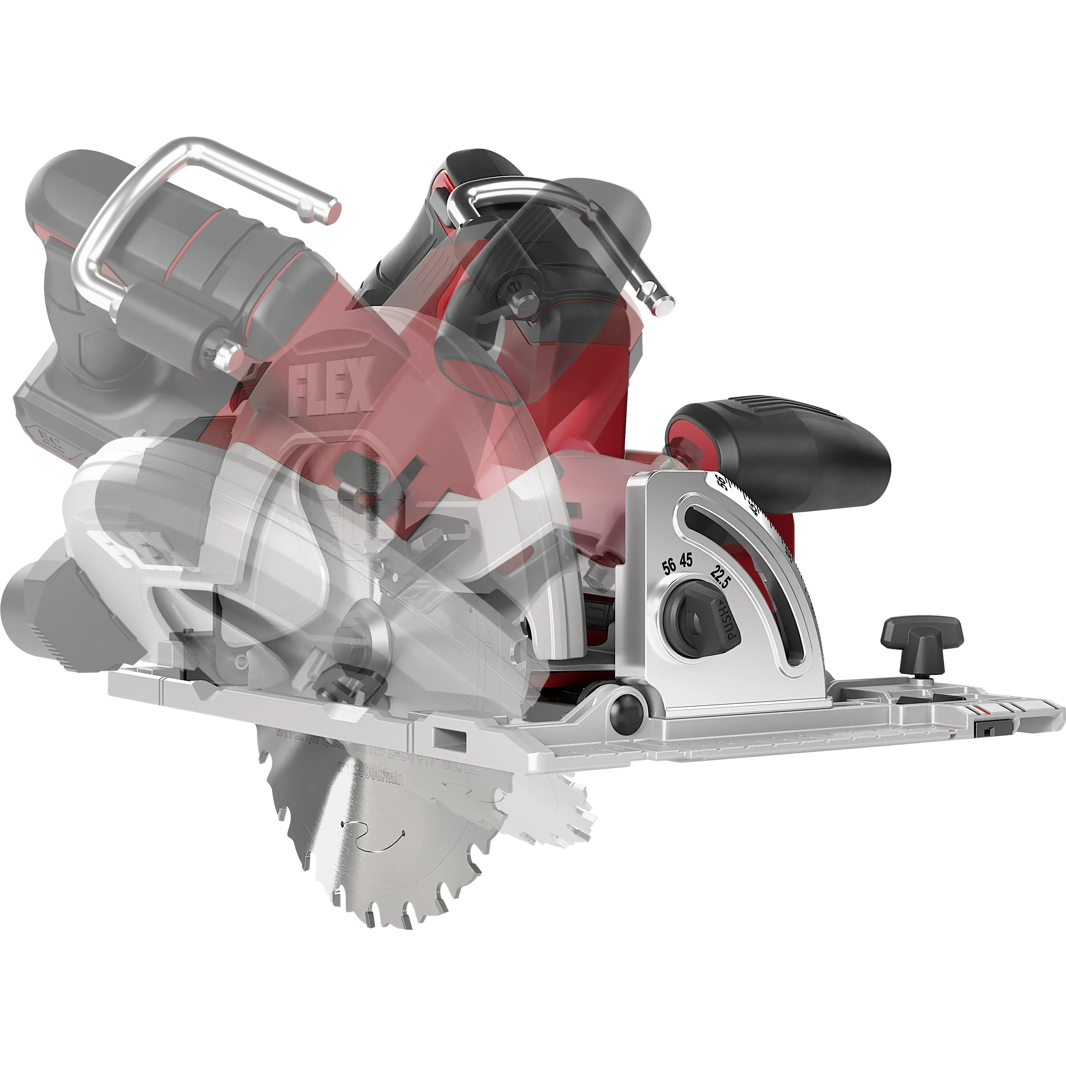 FLEX CS 68 18-EC C, Aku okružní pila 68mm se zápustným krytem 18 V