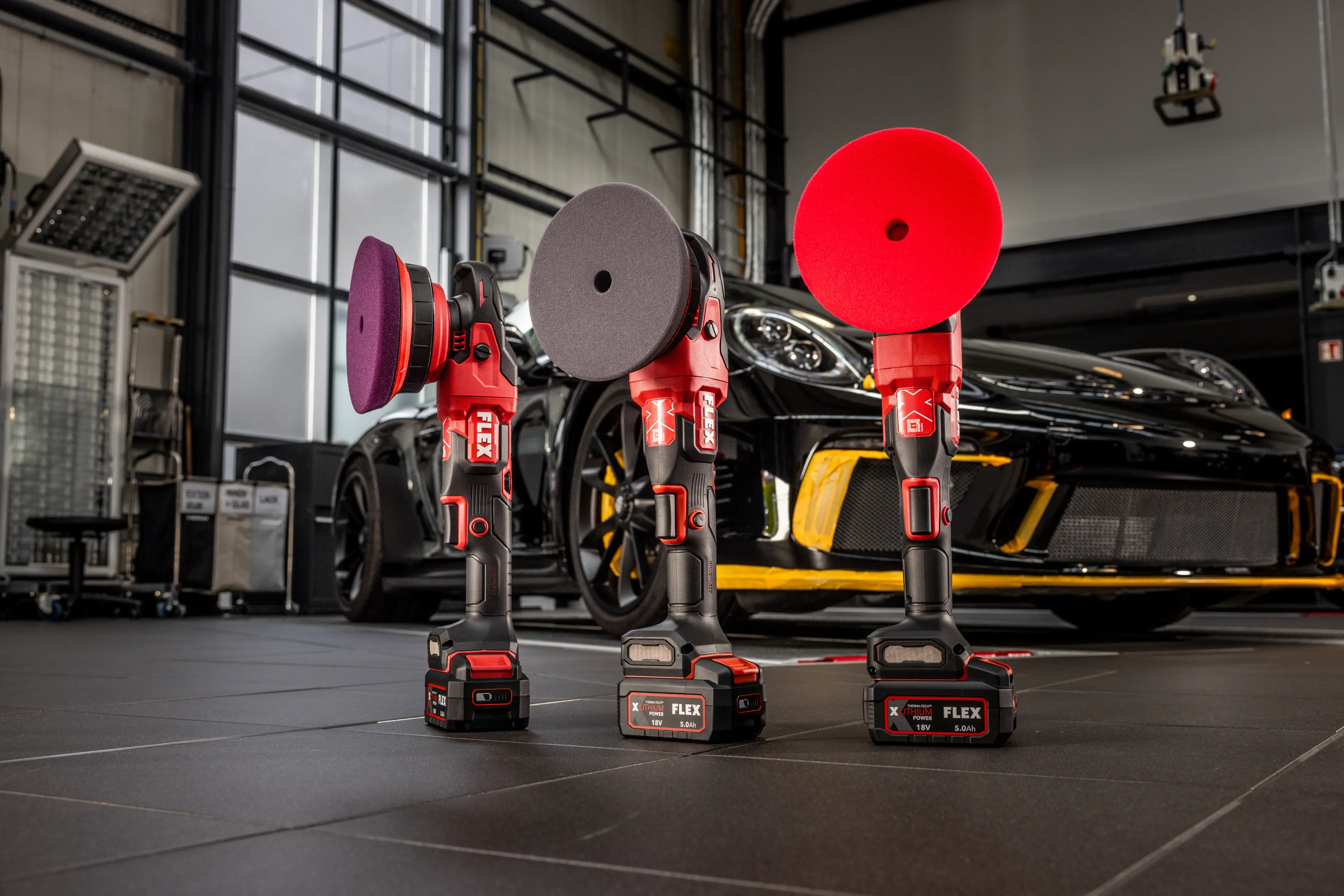 FLEX PE 2 150 18-EC Set, Aku-rotační leštička 18 V