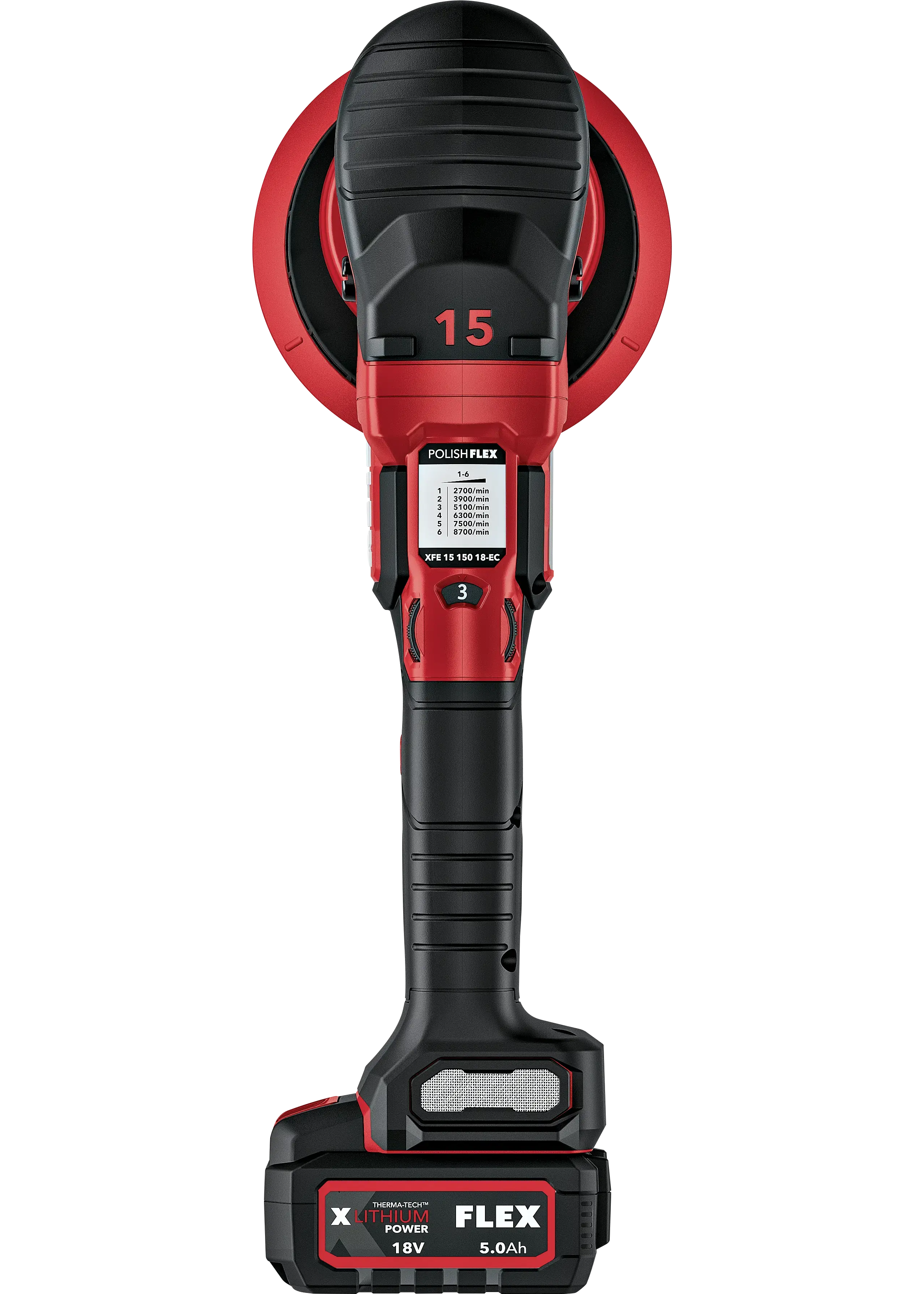 FLEX XFE 2 15 150 18-EC Set, Akumulátorová excentrická leštička s volným pohybem 18 V