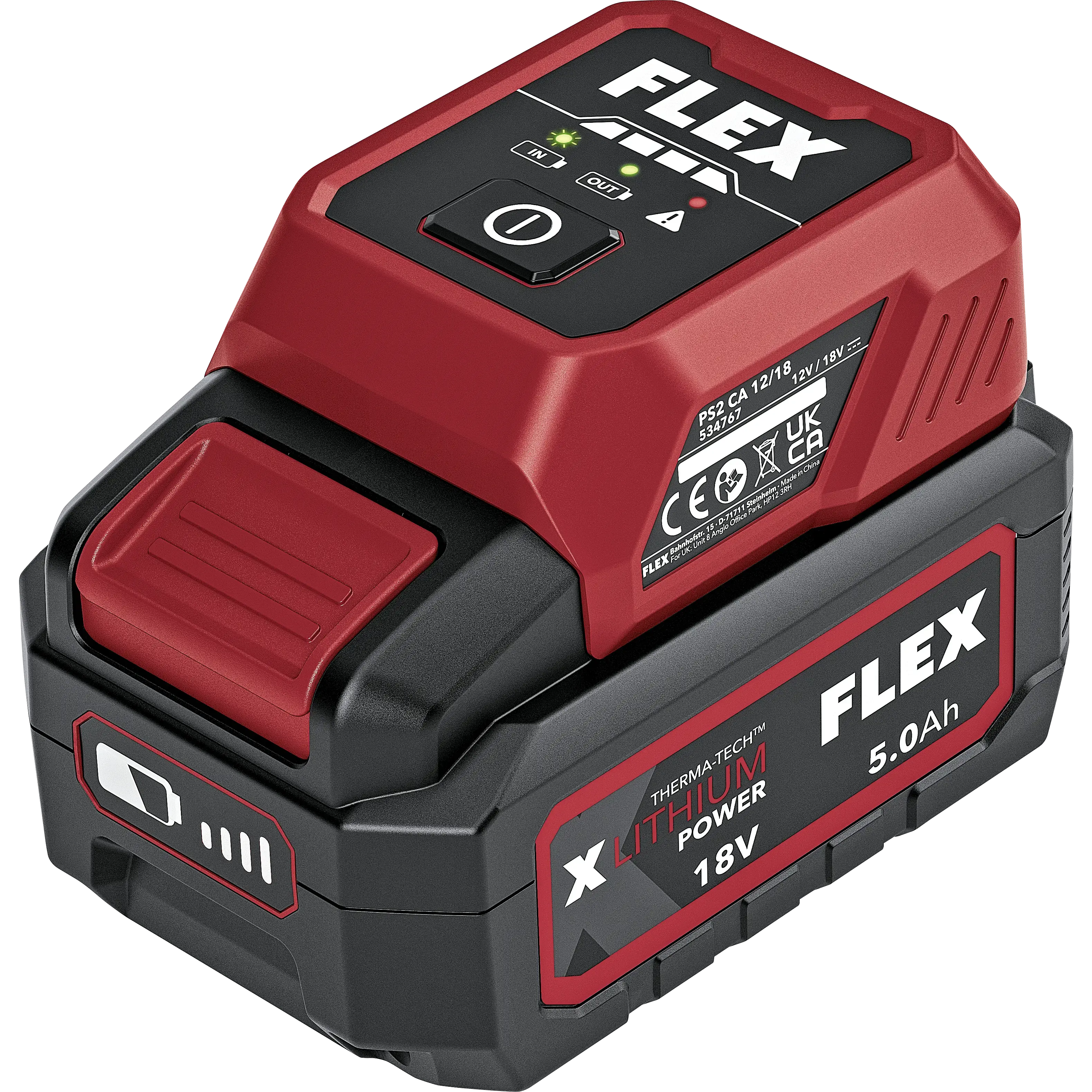 FLEX PS2 CA 12/18 USB adaptér a nabíječka akumulátorů 12 V / 18 V