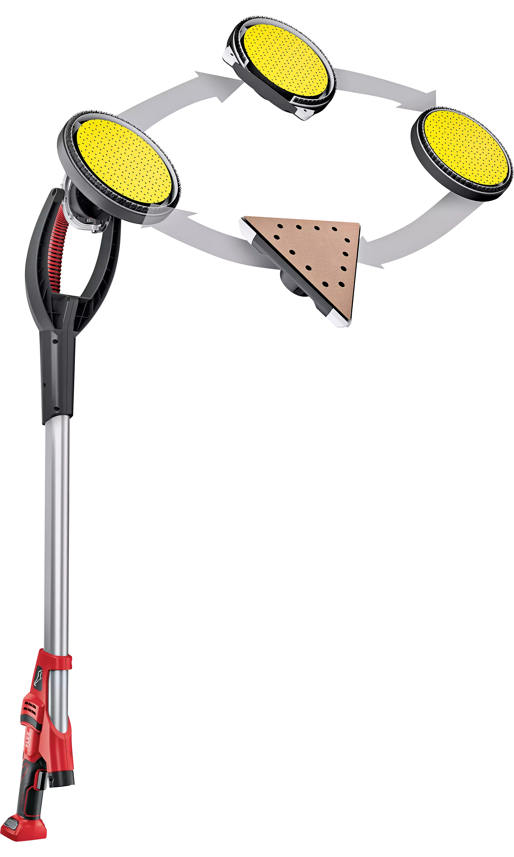 FLEX GE MH 18.0-EC, Aku-bruska na stěny a stropy Giraffe® se systémem výměnných brusných hlav 18,0 V