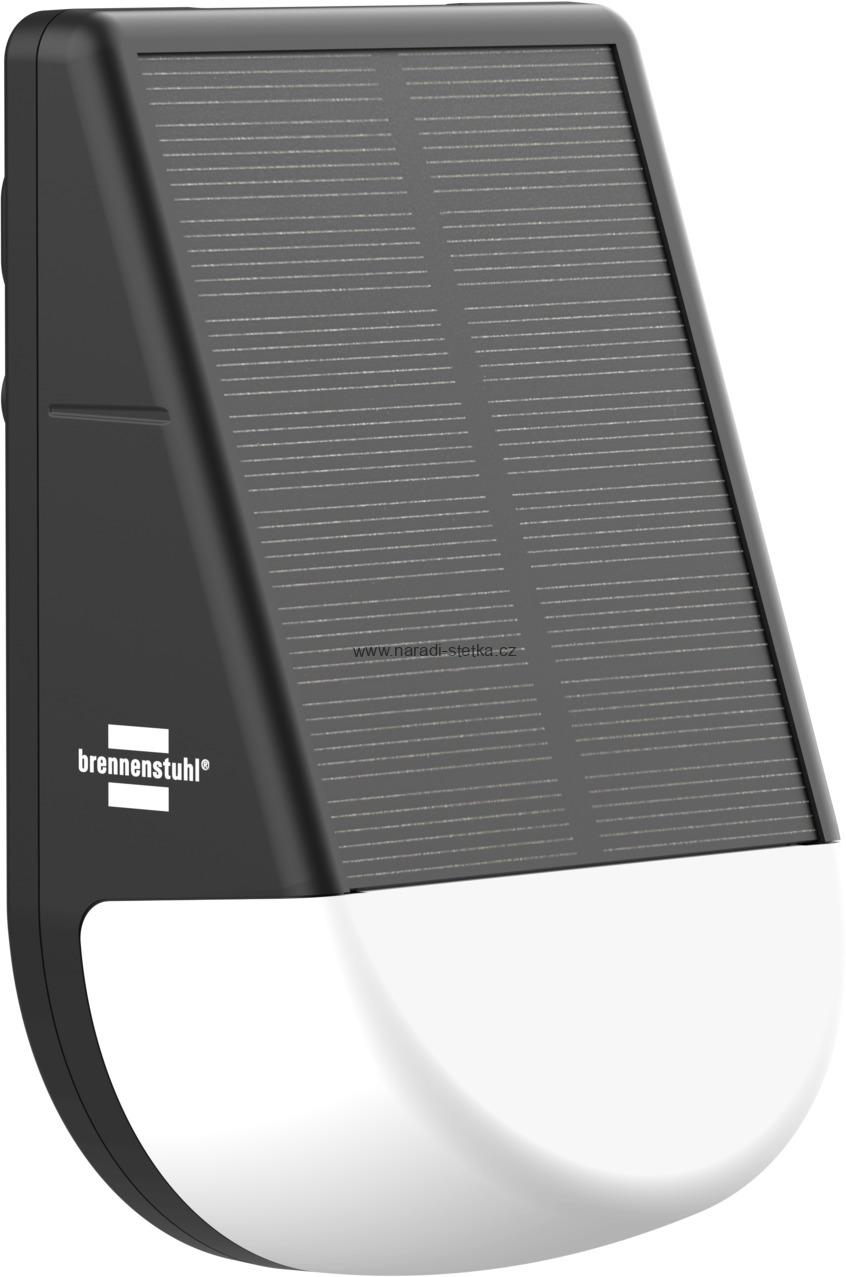 Brennenstuhl světlo do markýzy pro obytné vozy a karavany - Nabíjecí solární venkovní LED lampa KL 300 AS 250 lm, USB C, senzor