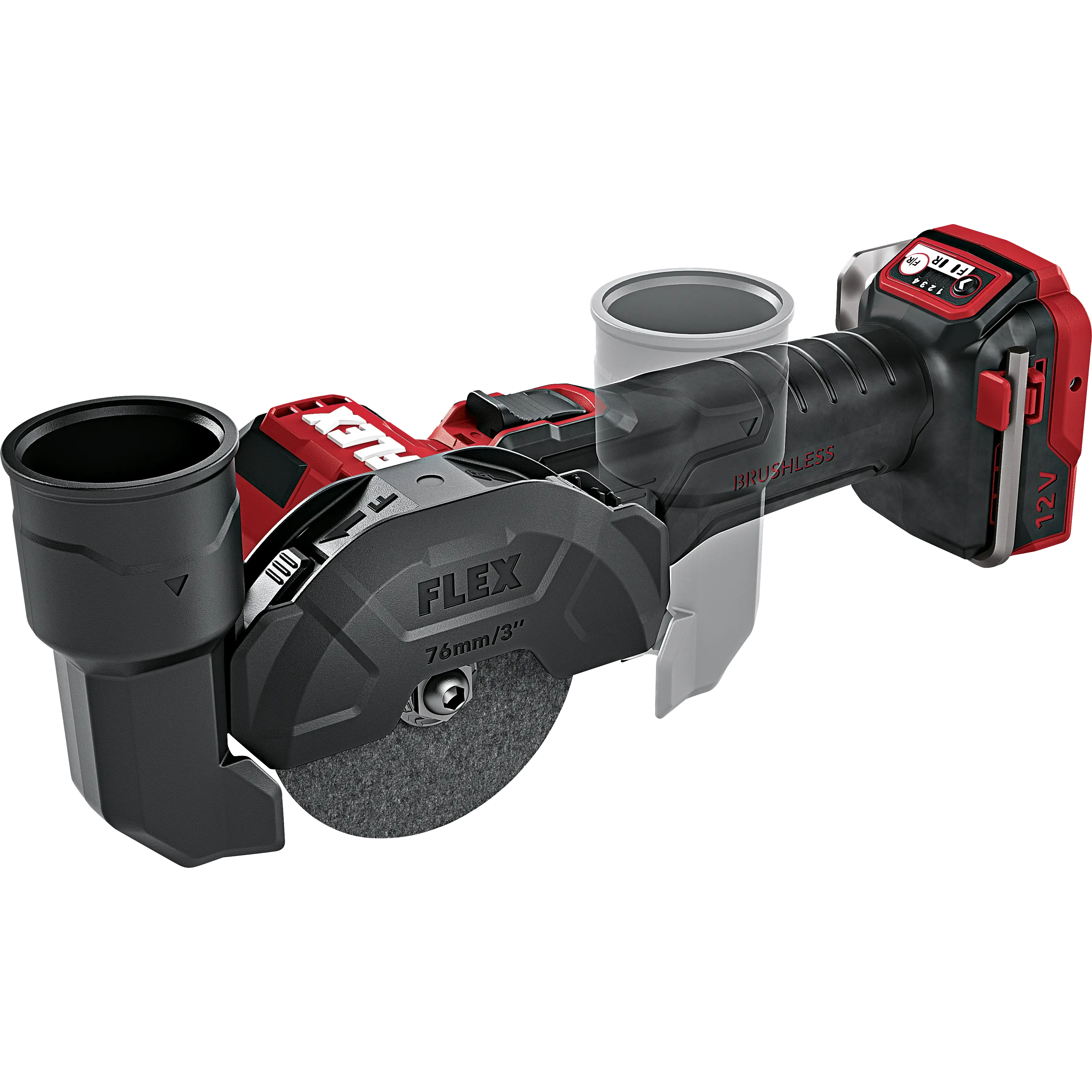 FLEX LBE 76 12-EC C, Aku úhlová minibruska 76 mm, 12 V 
