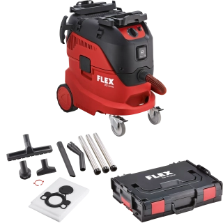 FLEX VCE 44 L AC-Set, Bezpečnostní vysavač s automatickým čištěním filtru, 42 l, třída L + fleecové filtrační sáčky