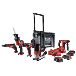 FLEX 12 V STACK PACK Set, Akční sada nářadí 12v