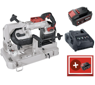 FLEX SBE 127 18-EC a pracovní stůl WB SBE 127 , Akumulátorová pásová pila 18 V